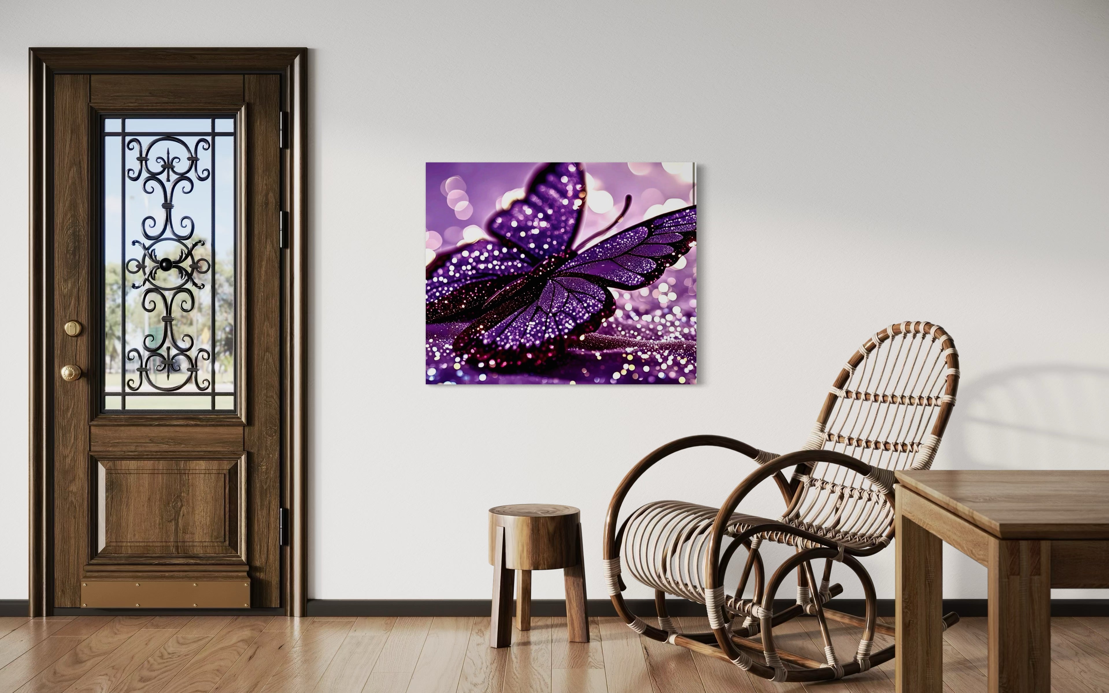 Glitter Purple Butterfly