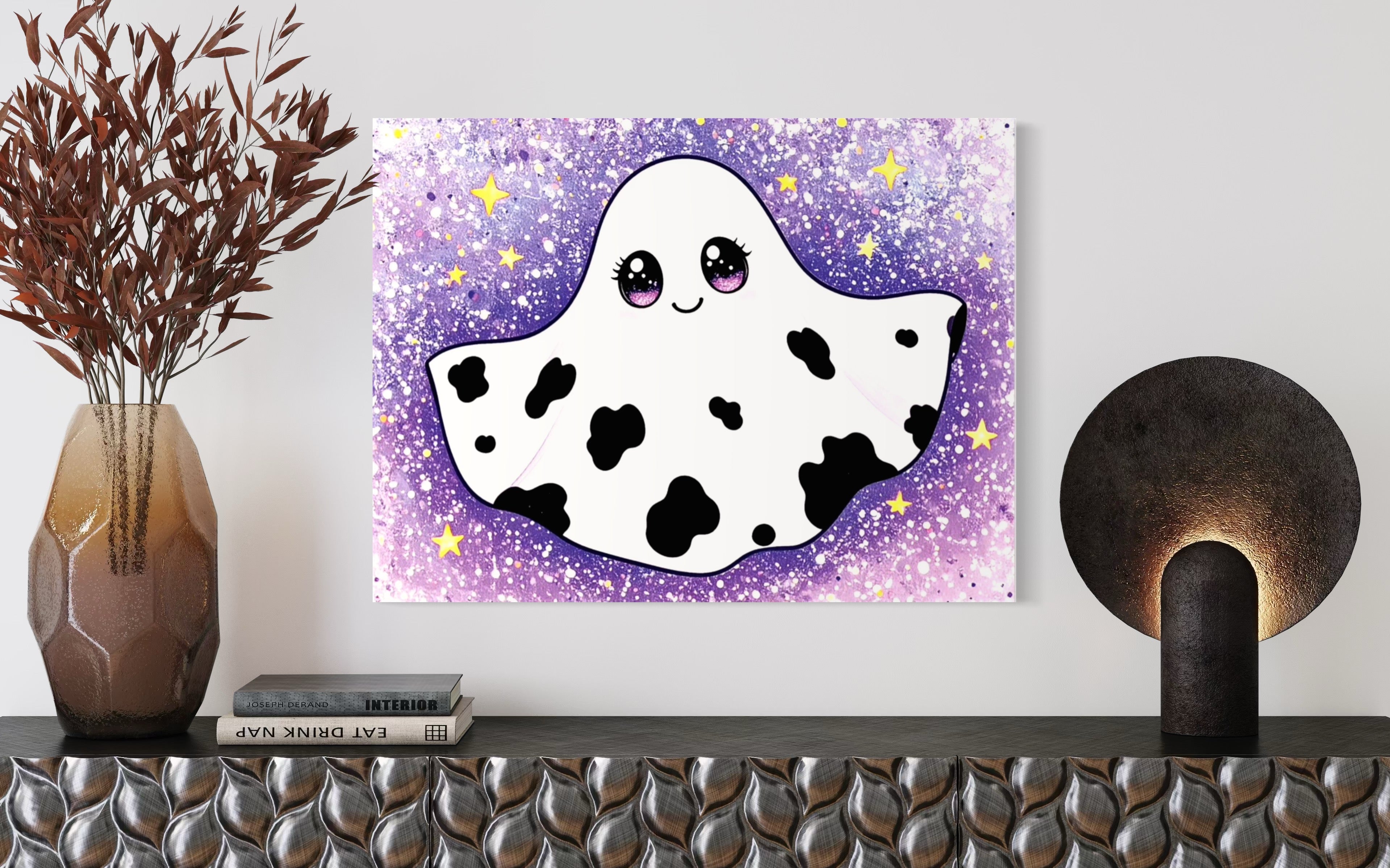 Cow Print Ghost Girl Cutie on Glitter