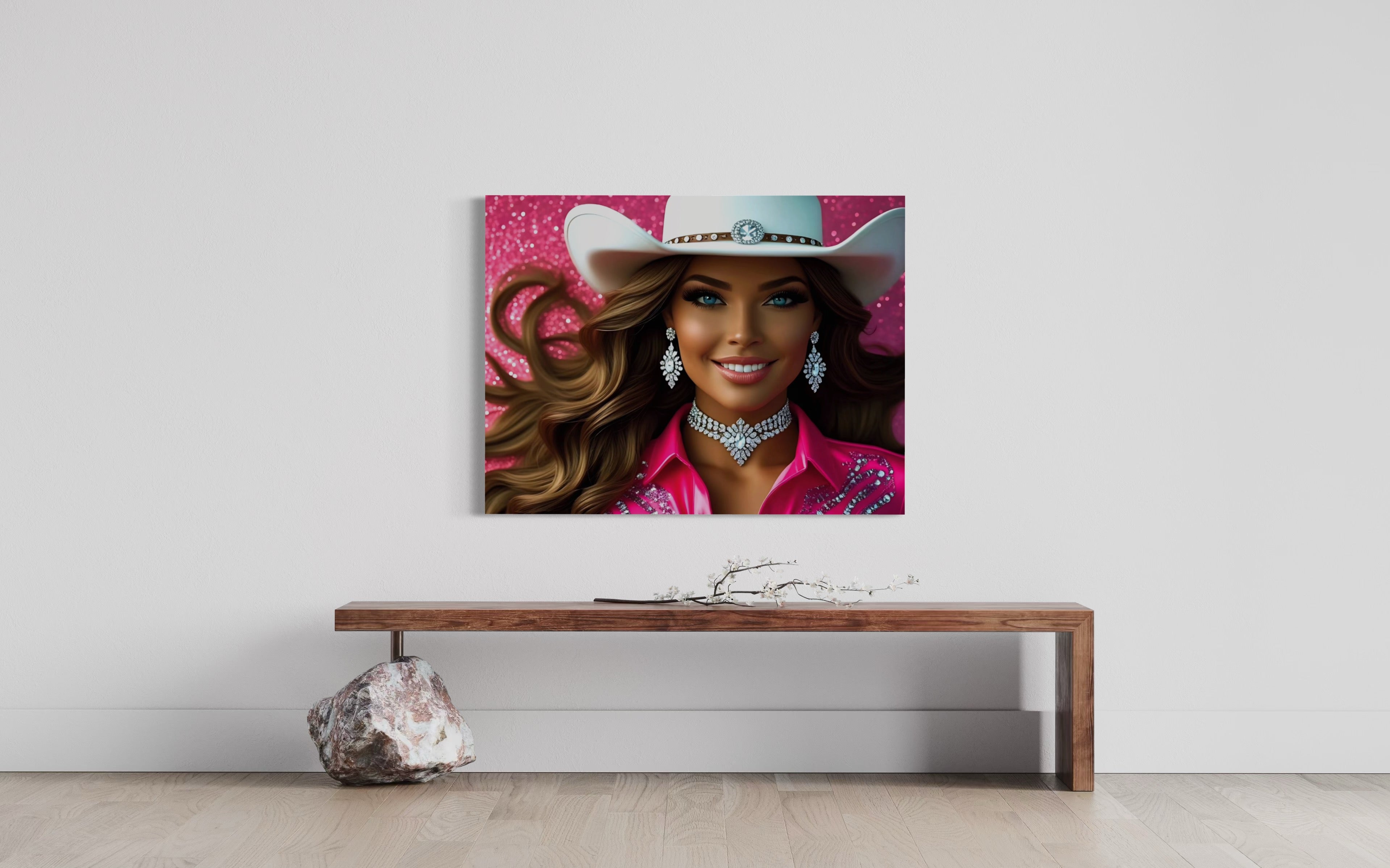 Cowgirl Princess - Brown Hair Museum Print