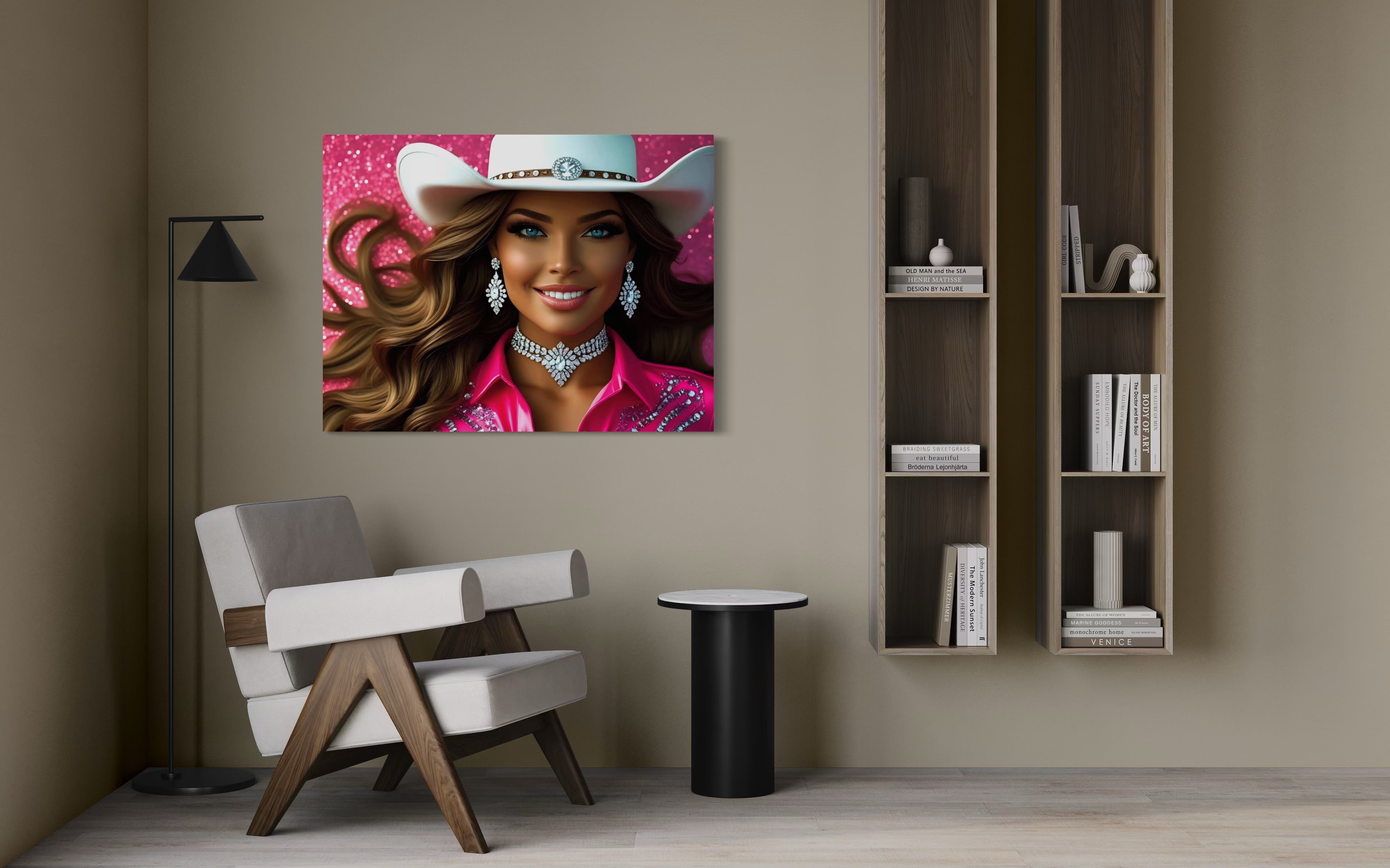 Cowgirl Princess - Brown Hair Museum Print