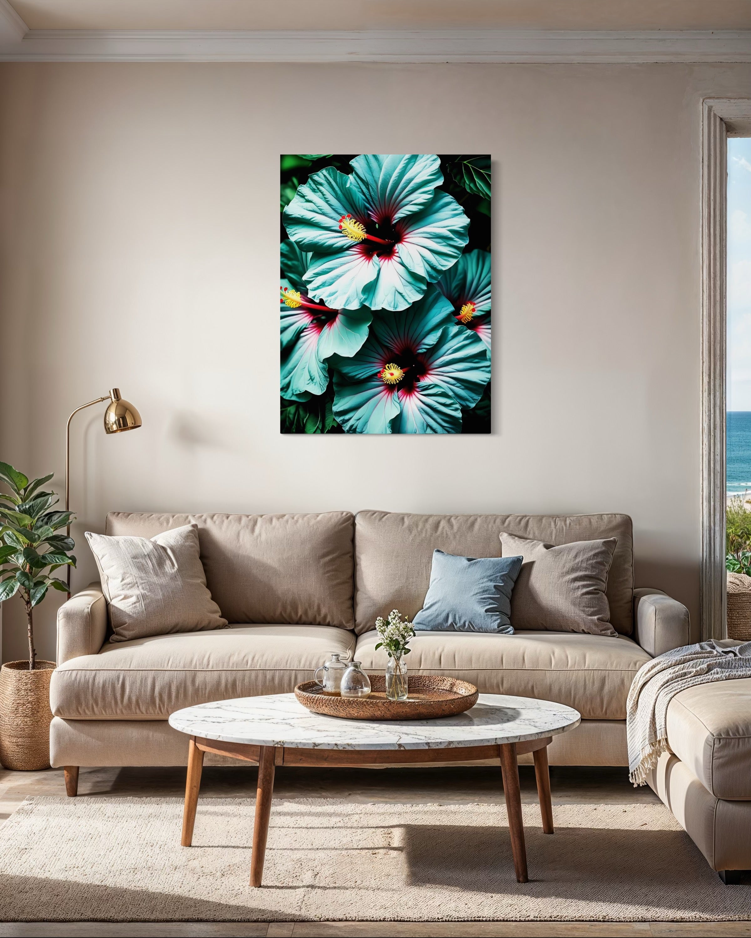 Hawaiian Blue Hibiscus Museum Print