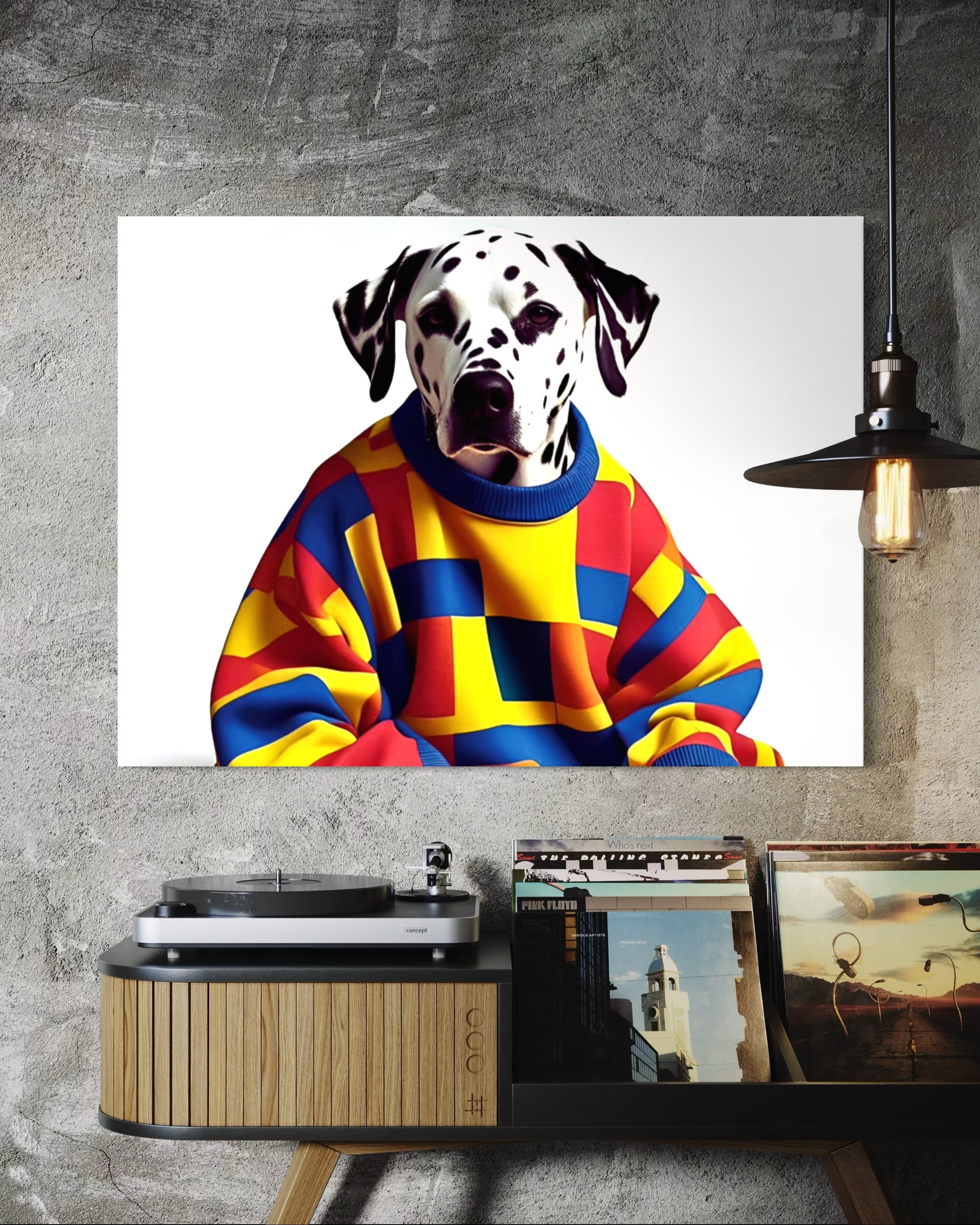 Dalmatian in a Vintage Sweater