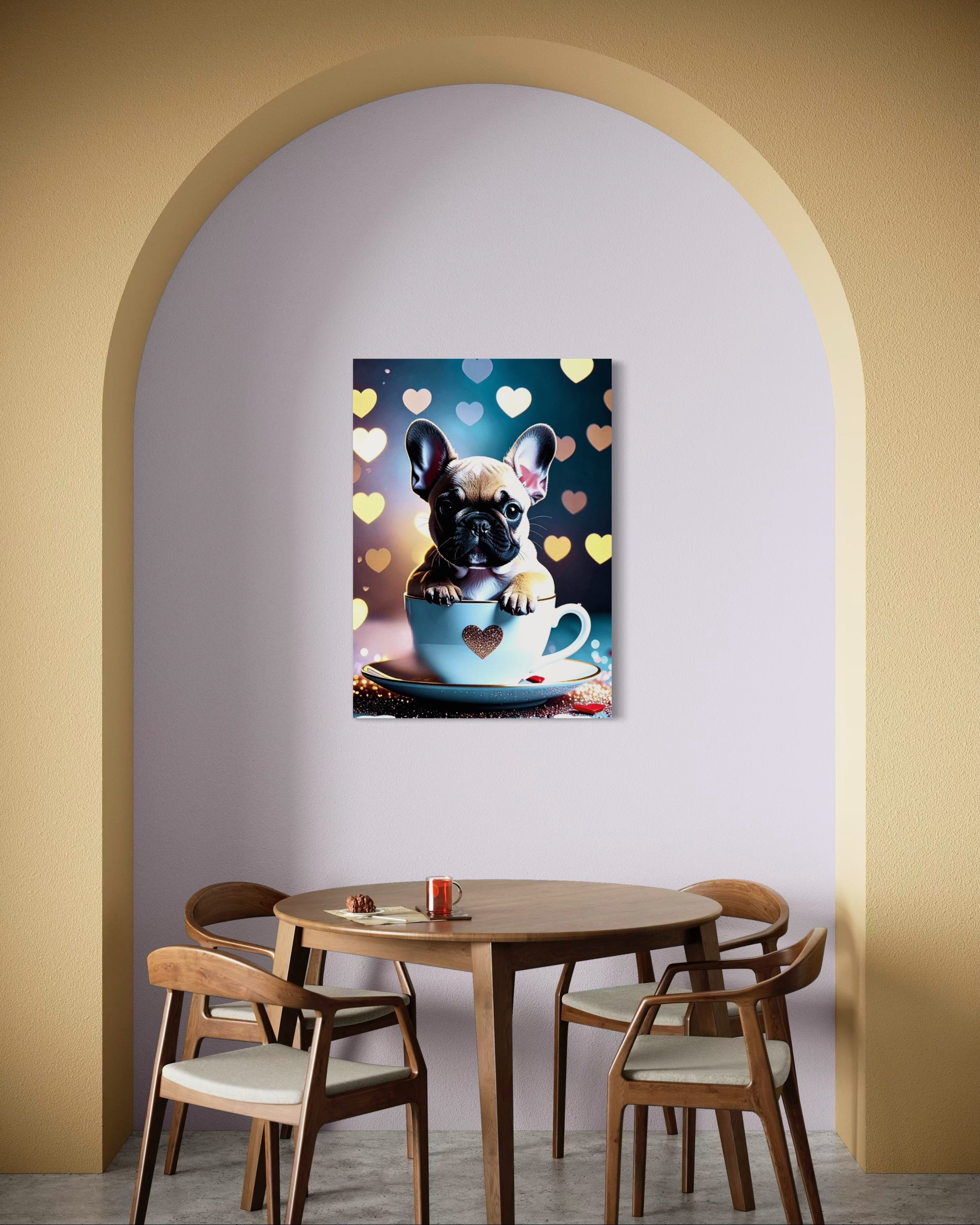 Tea Cup Frenchie Puppy Museum Print