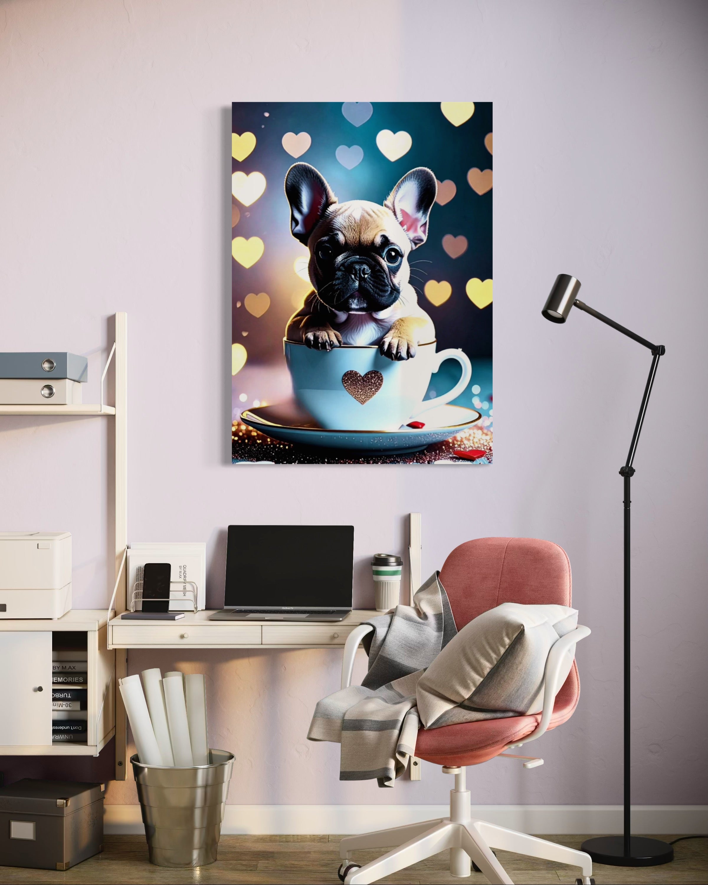 Tea Cup Frenchie Puppy Museum Print