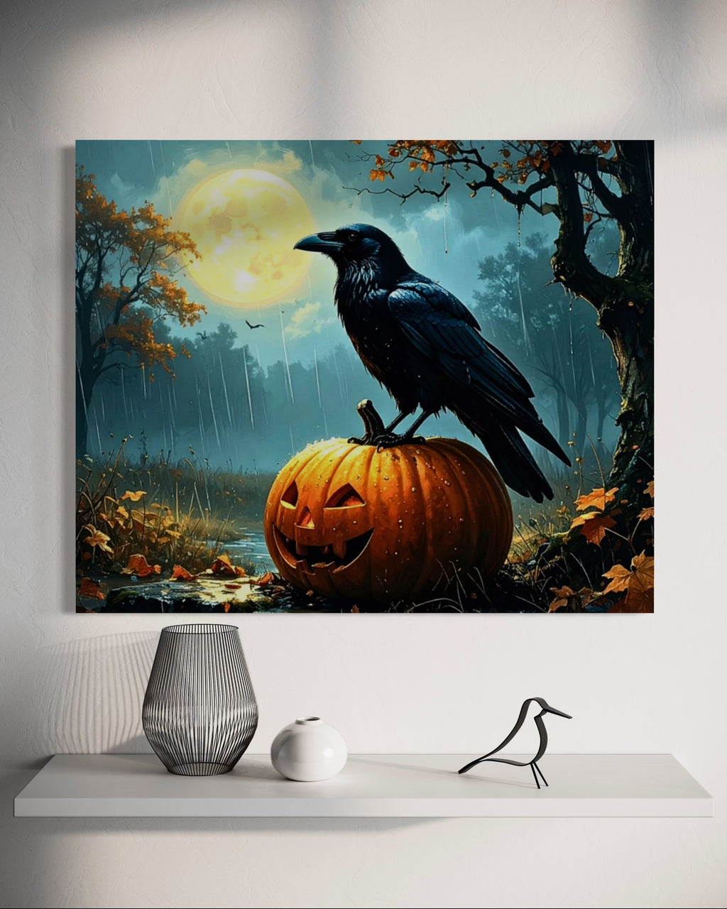 Crow on Jack O Lantern