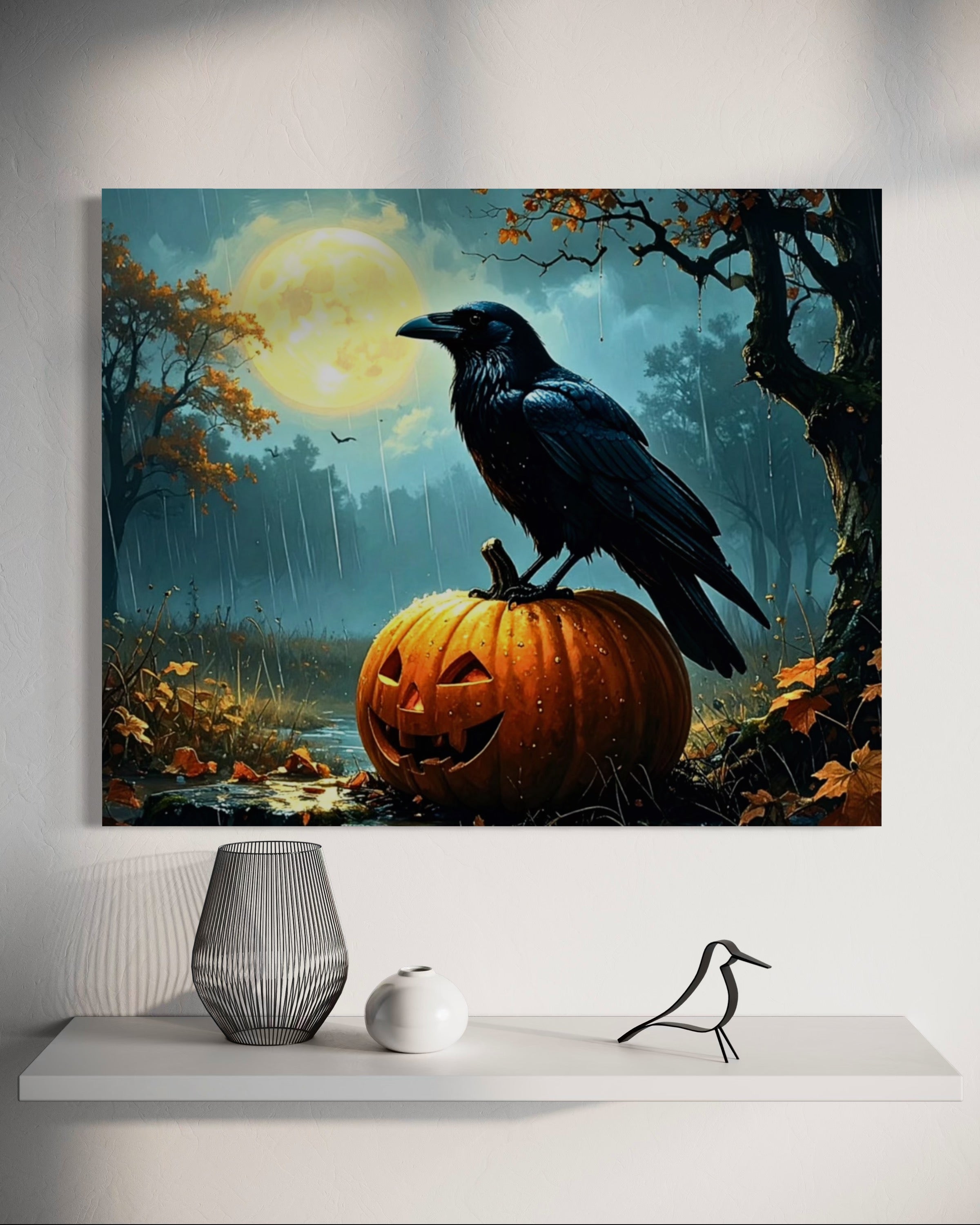Crow on Jack O Lantern