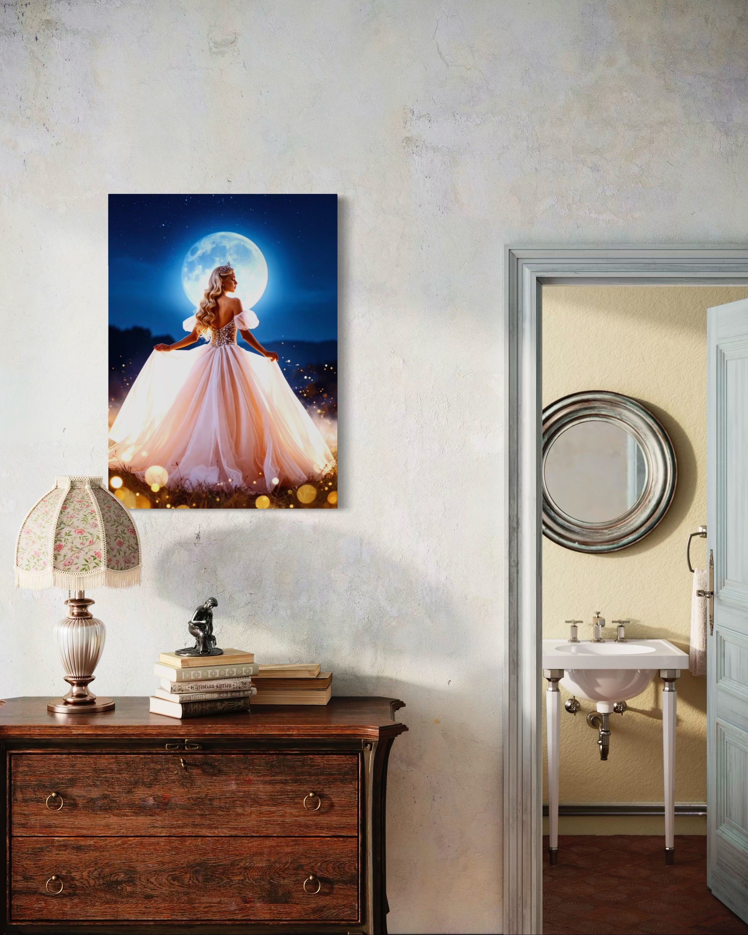 Princess in the Moonlight Museum Print