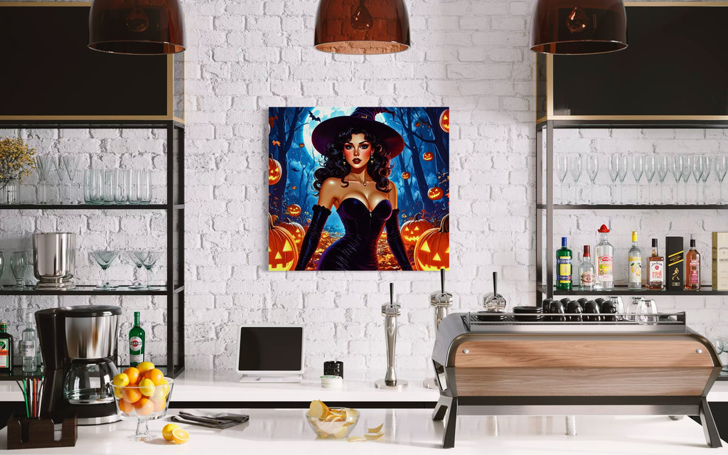 Retro 1950's Brunette Witch Museum Print