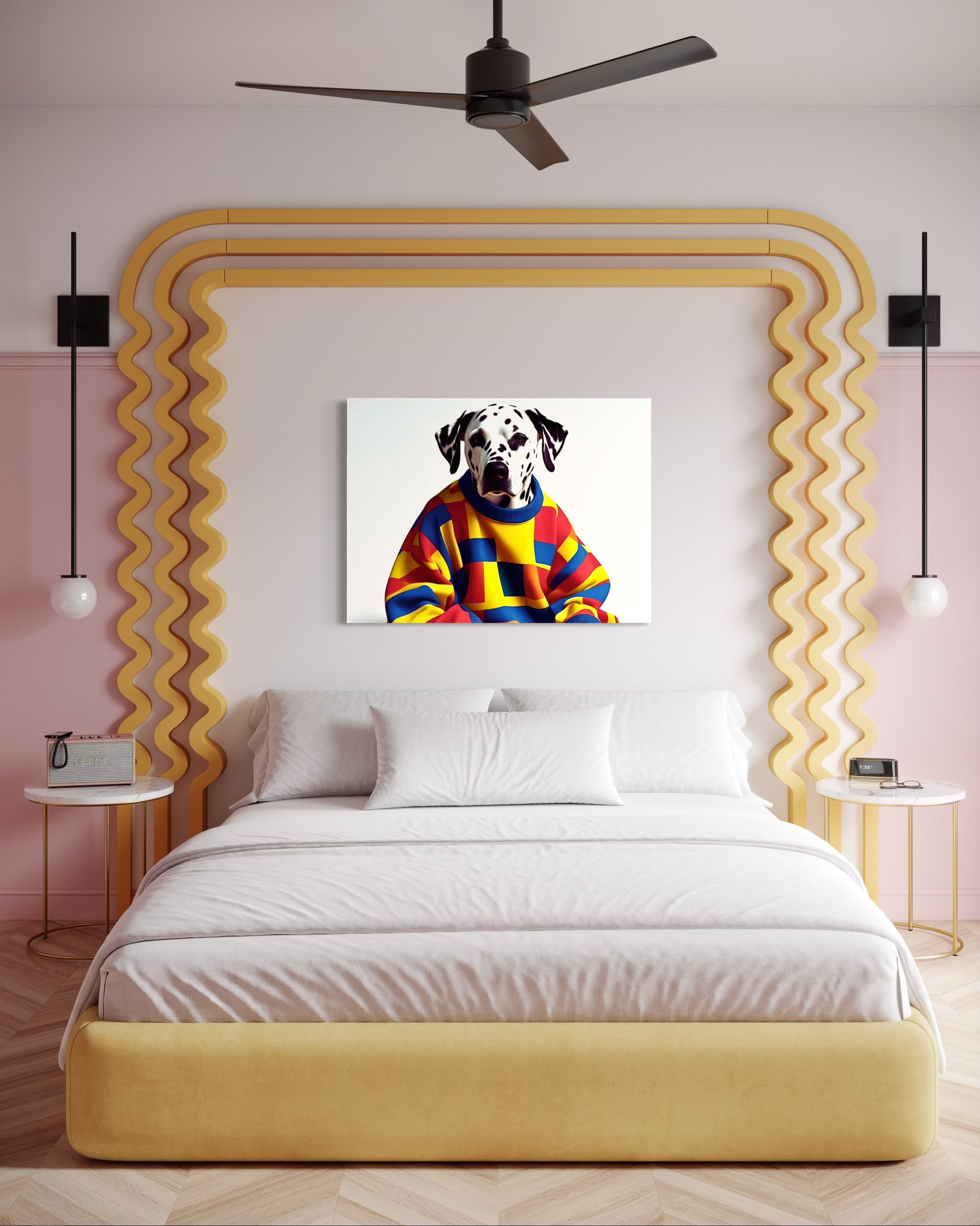 Dalmatian in a Vintage Sweater