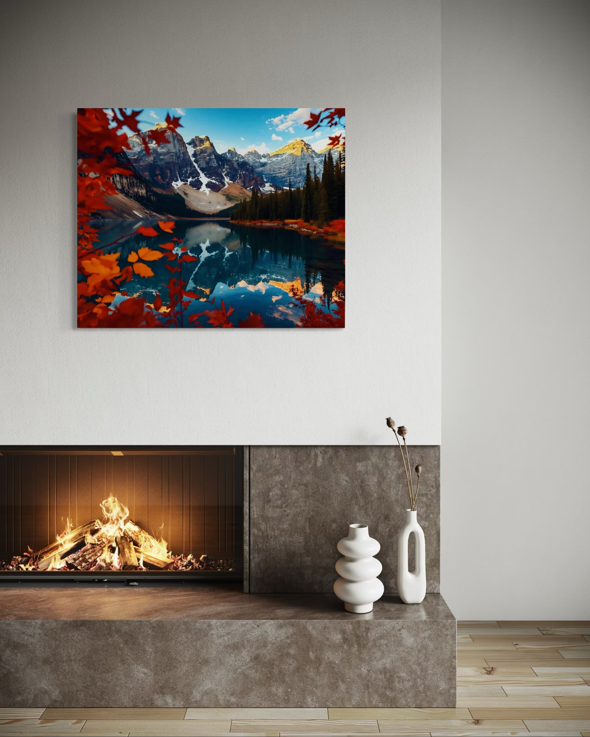 Fall Landscape of the Canadian Rockies Museum Print