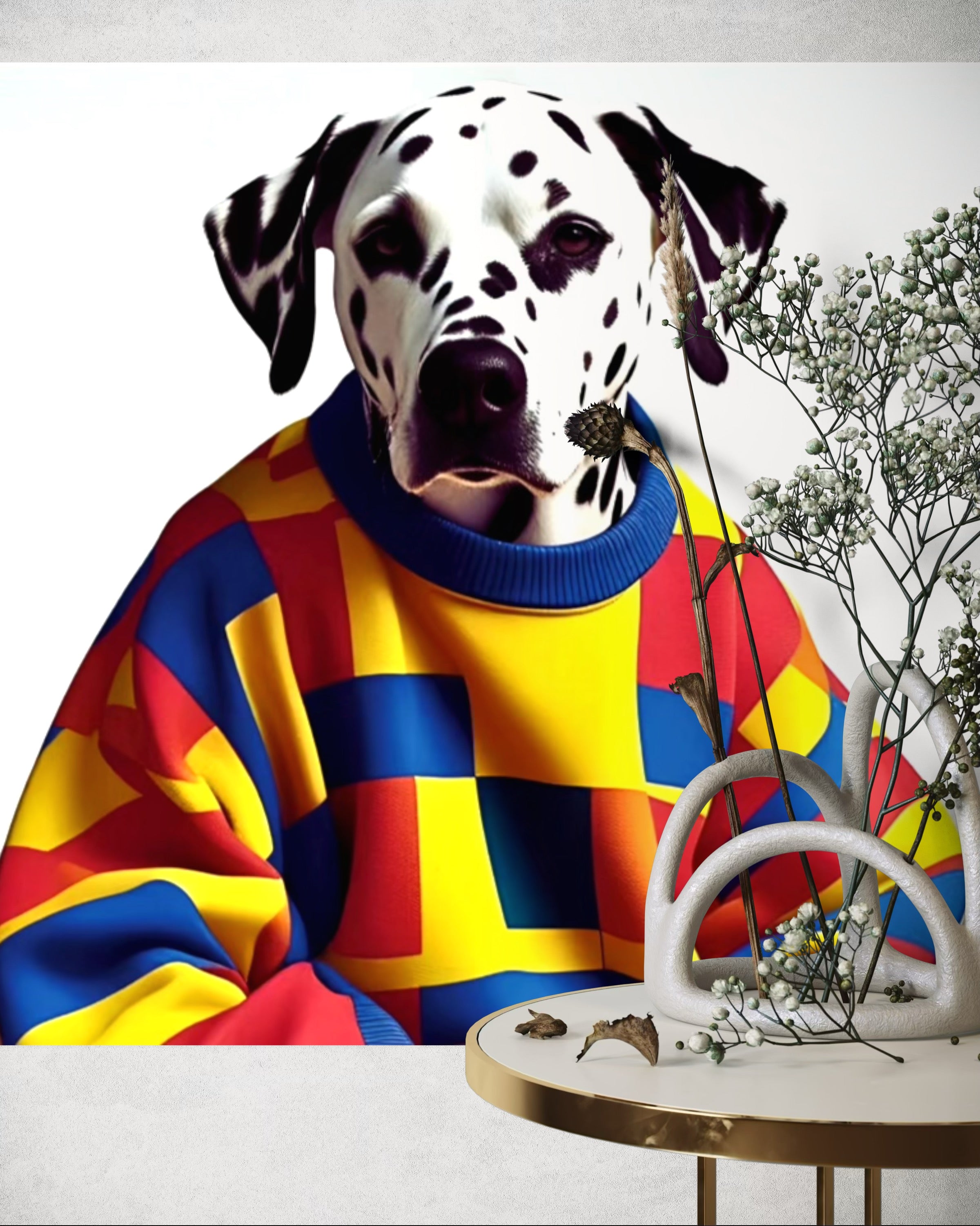 Dalmatian in a Vintage Sweater