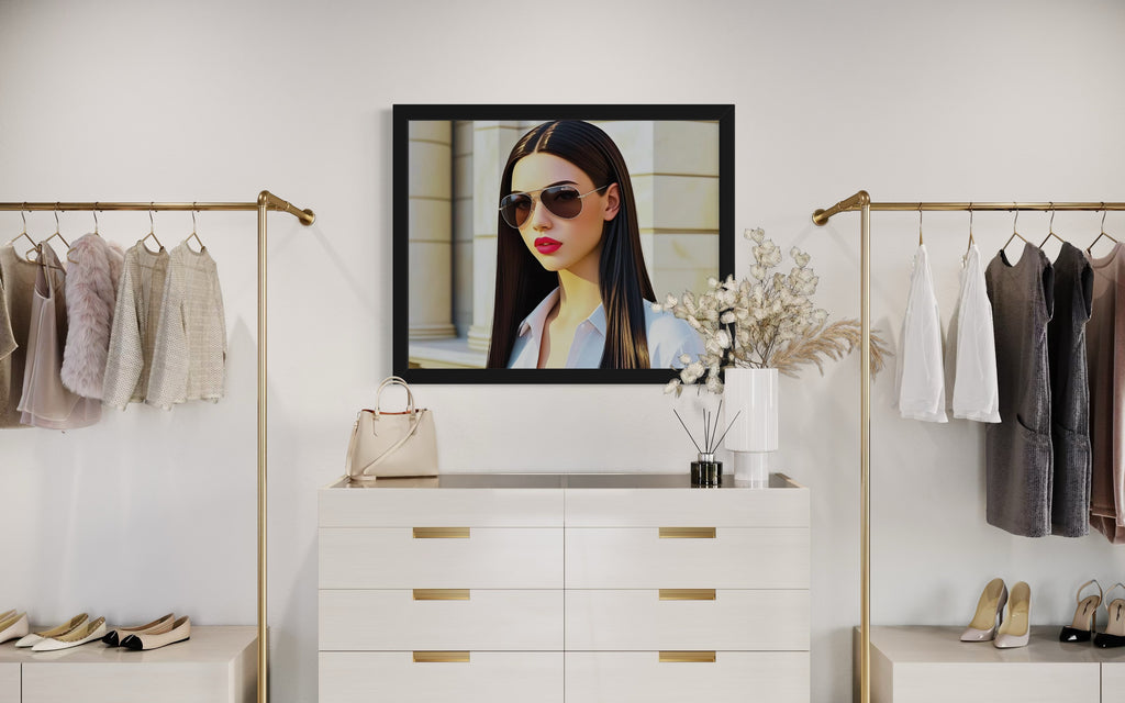 Business Babe with Sunglasses Museum Print