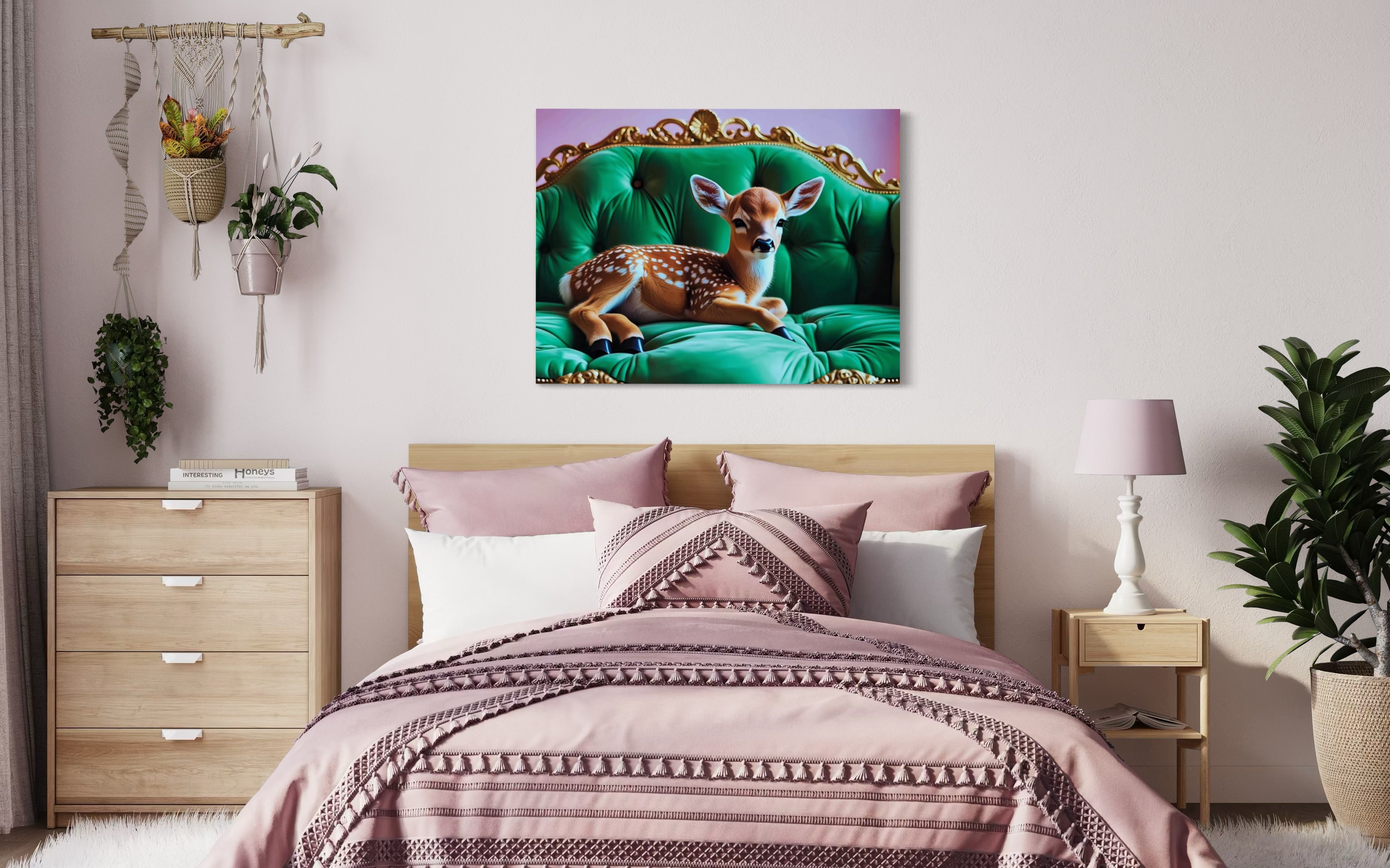 Baby Deer Resting Museum Print