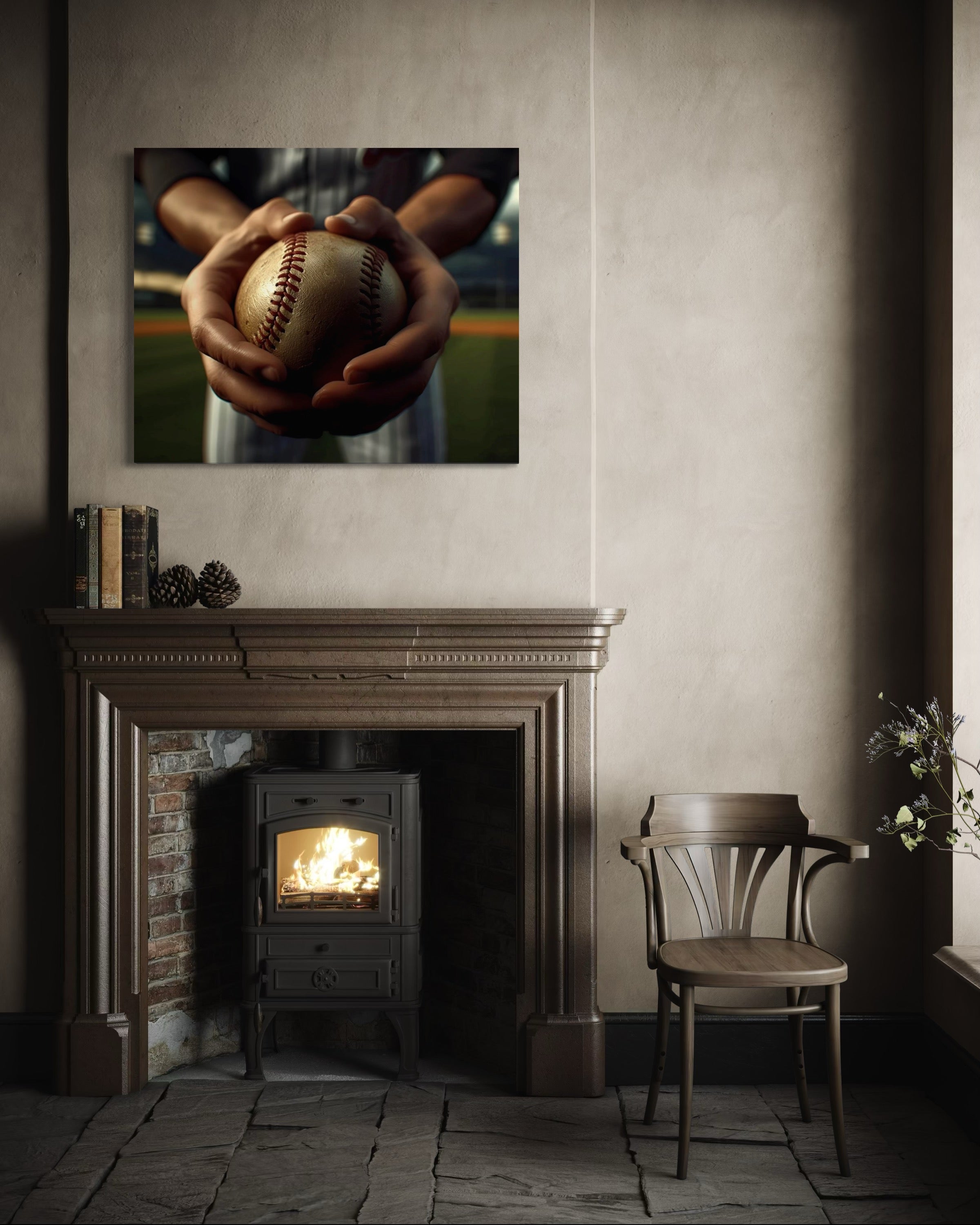 Baseball Player's Hands Museum Print