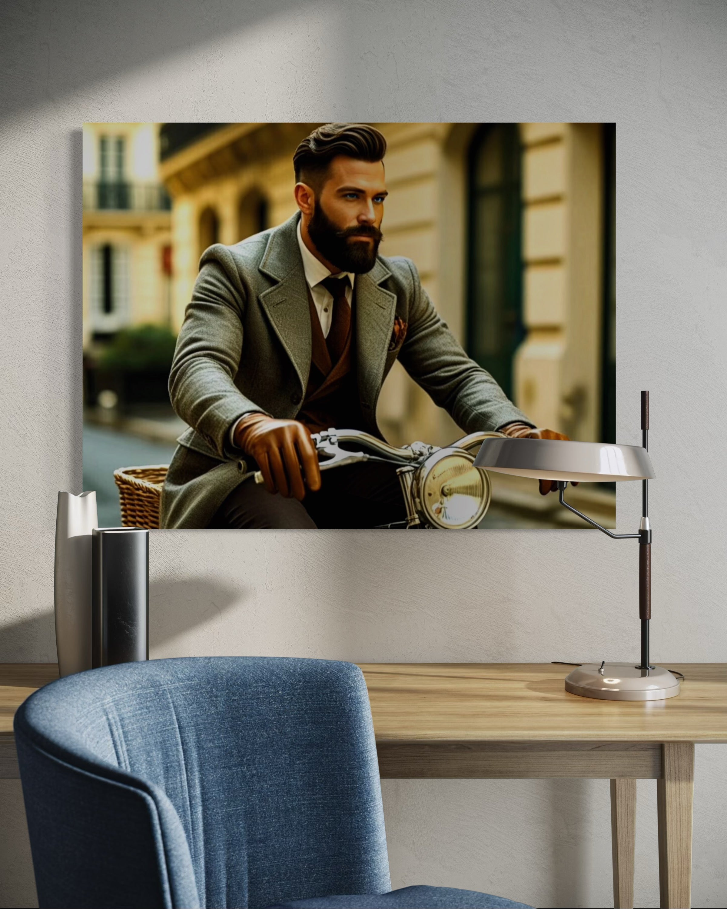 Men's Vintage Bike with Light Museum Print