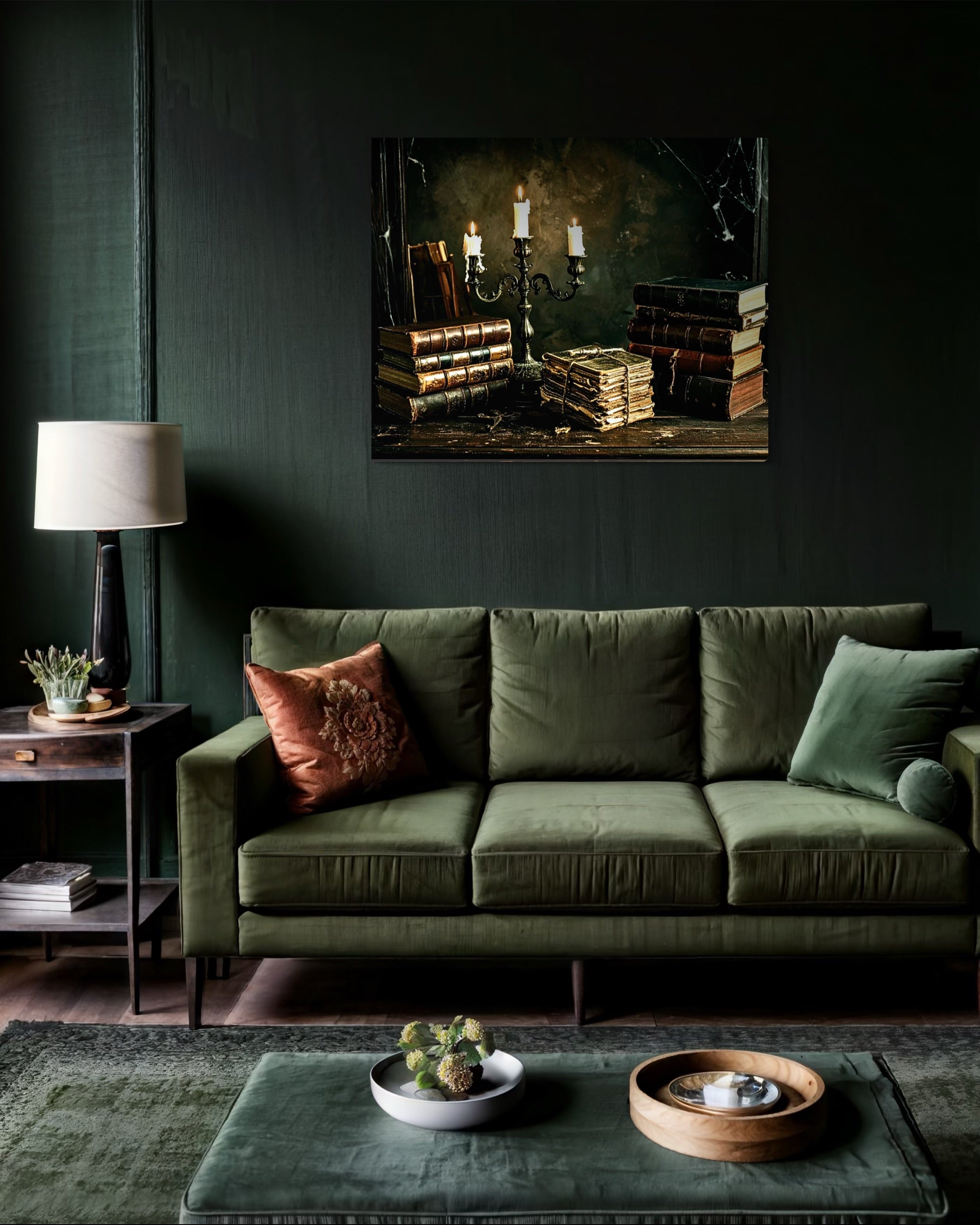 Vintage Candelabra and Books
