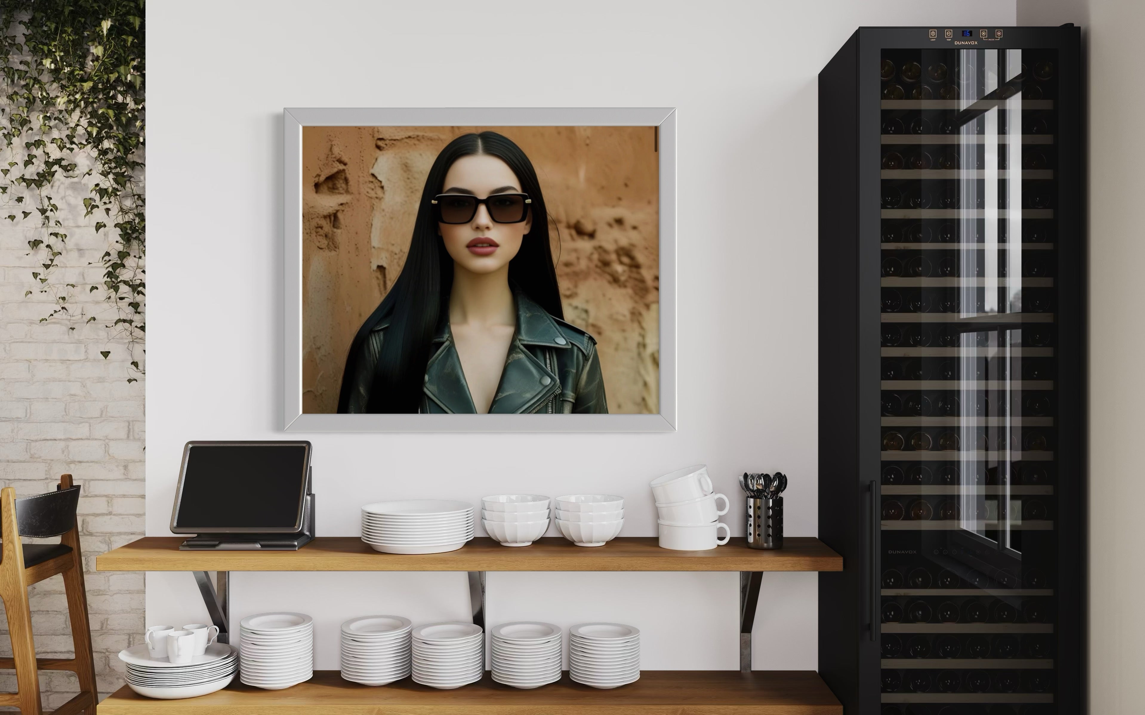 Leather Jacket Clay Wall - Black Hair