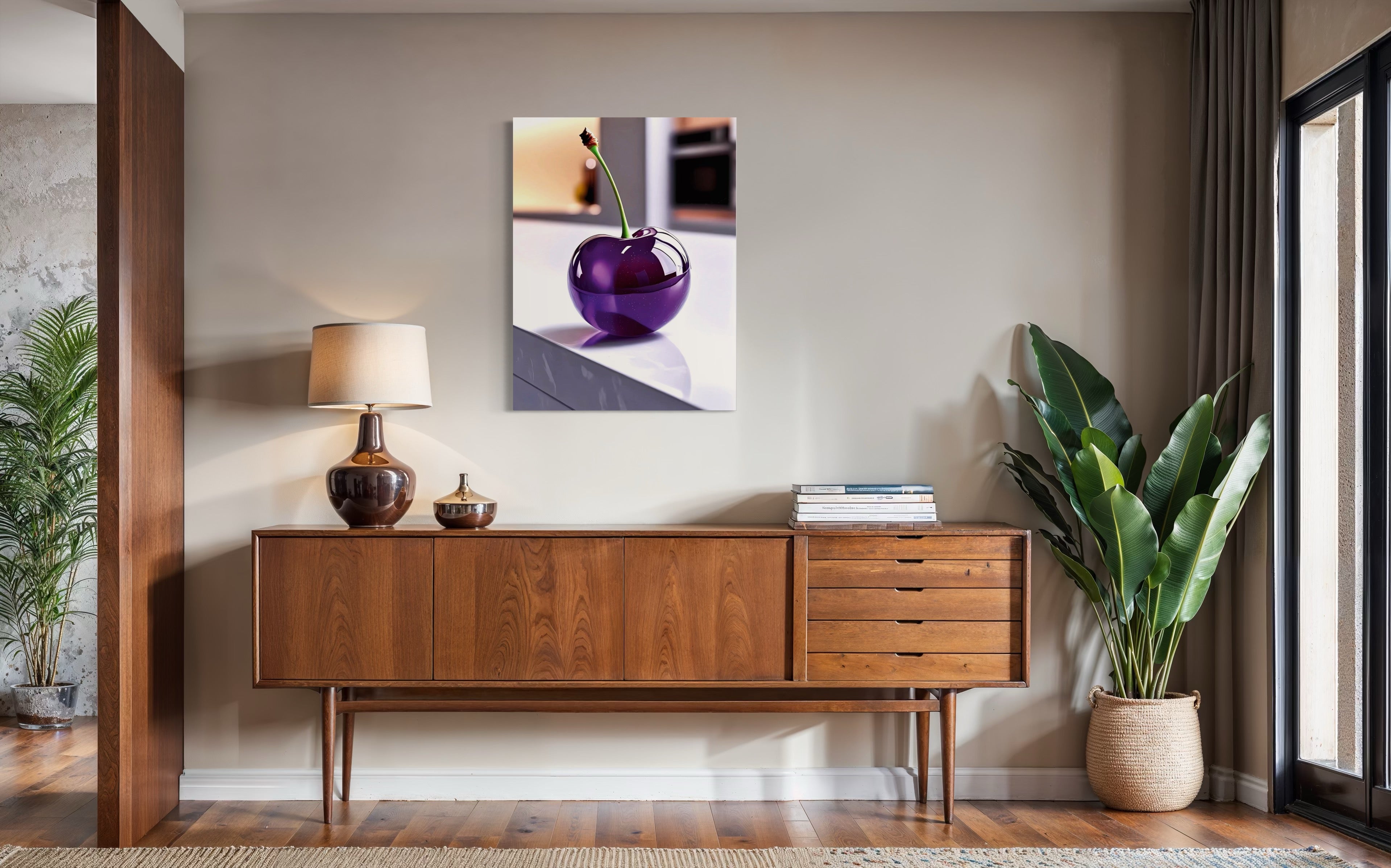 Grape Glass Cherry Museum Print