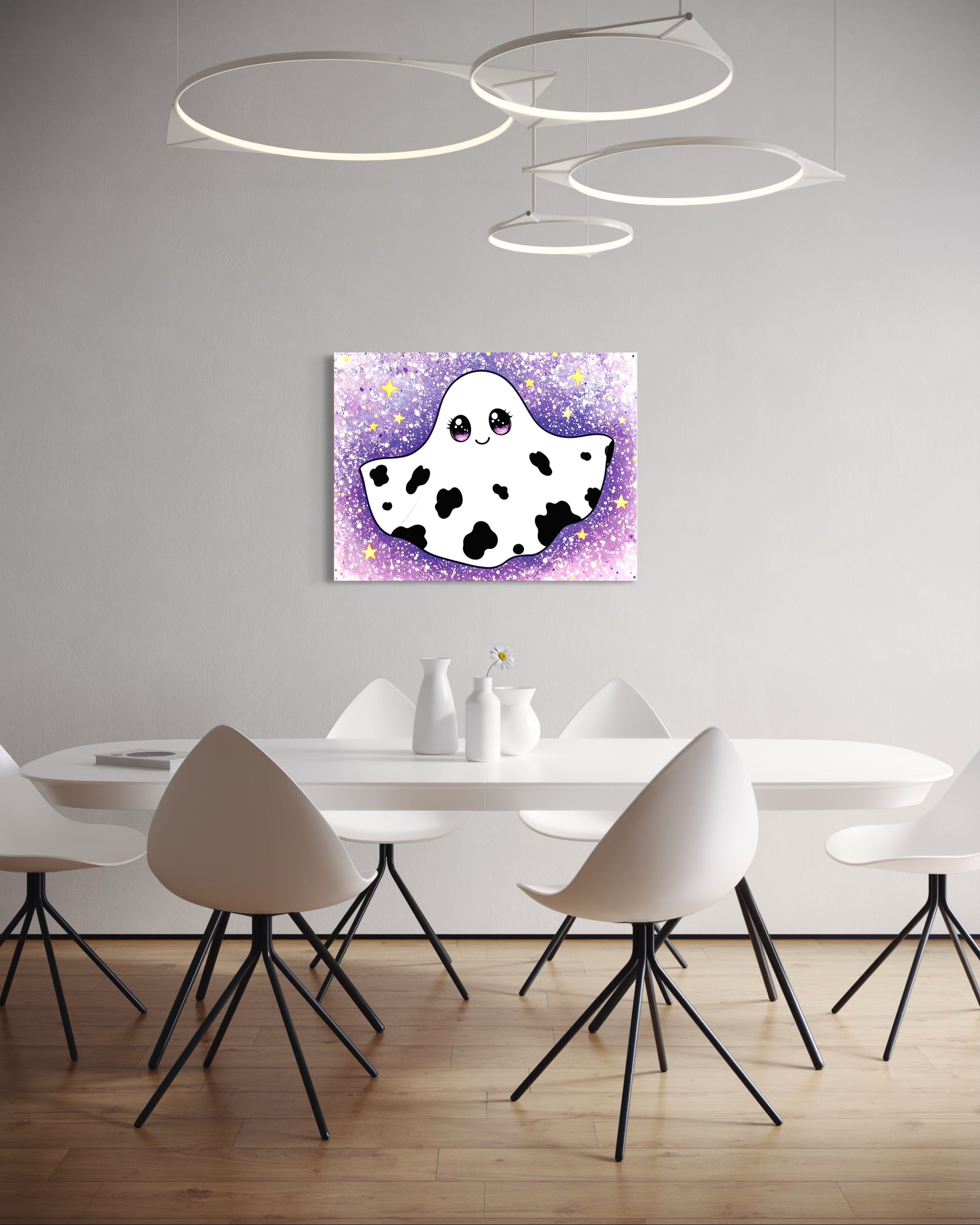 Cow Print Ghost Girl Cutie on Glitter