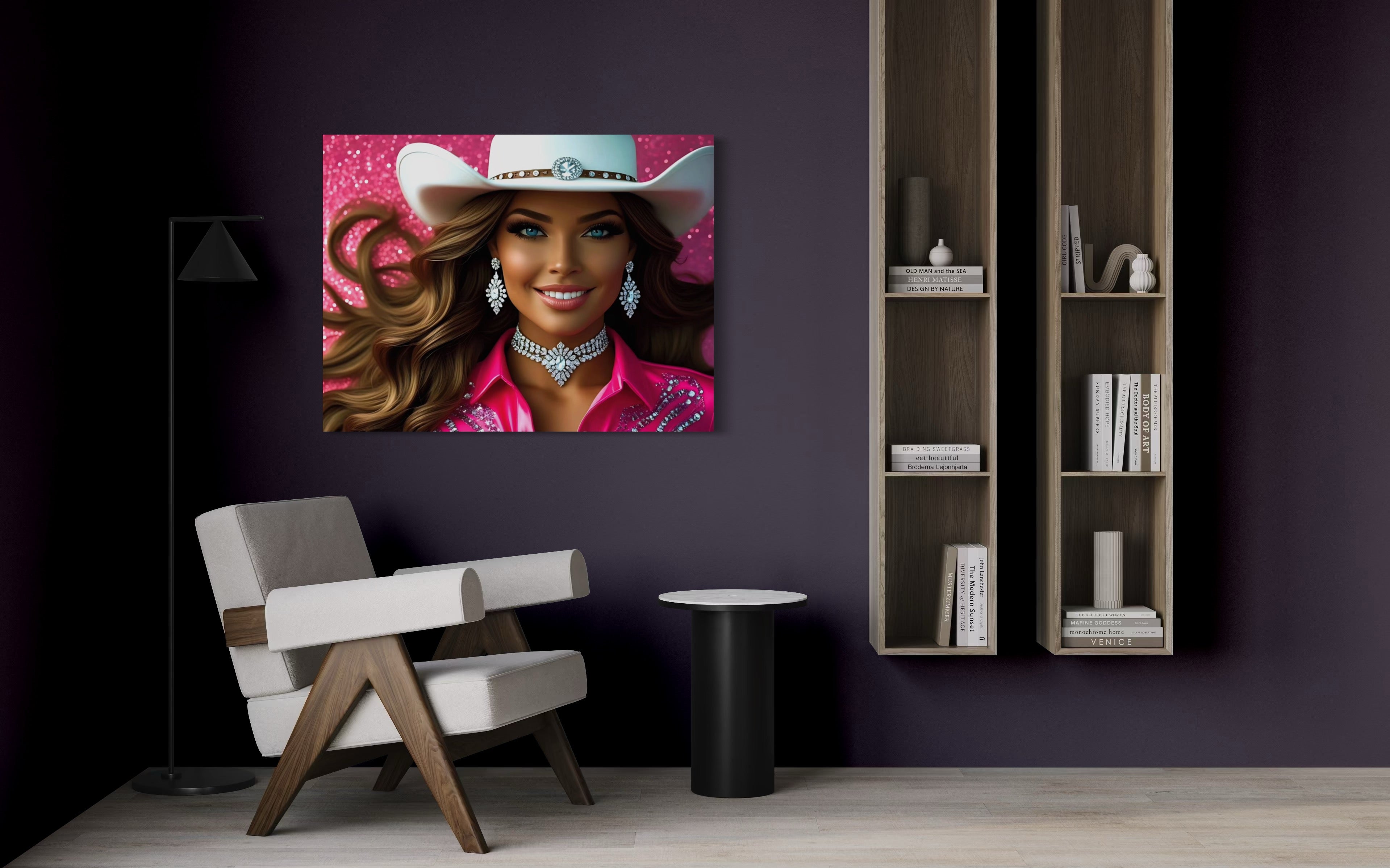 Cowgirl Princess - Brown Hair Museum Print