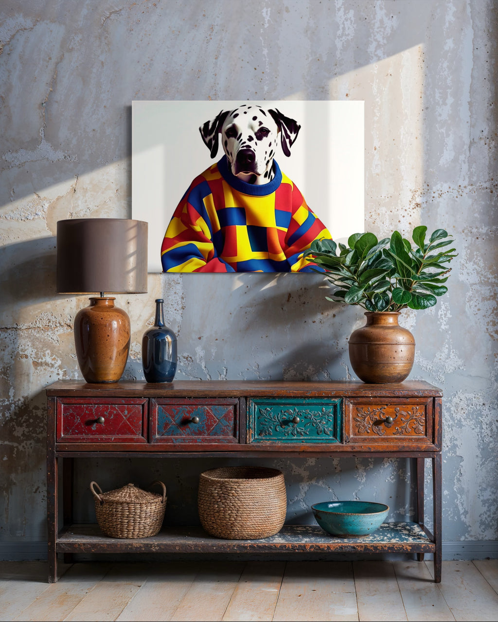 Dalmatian in a Vintage Sweater