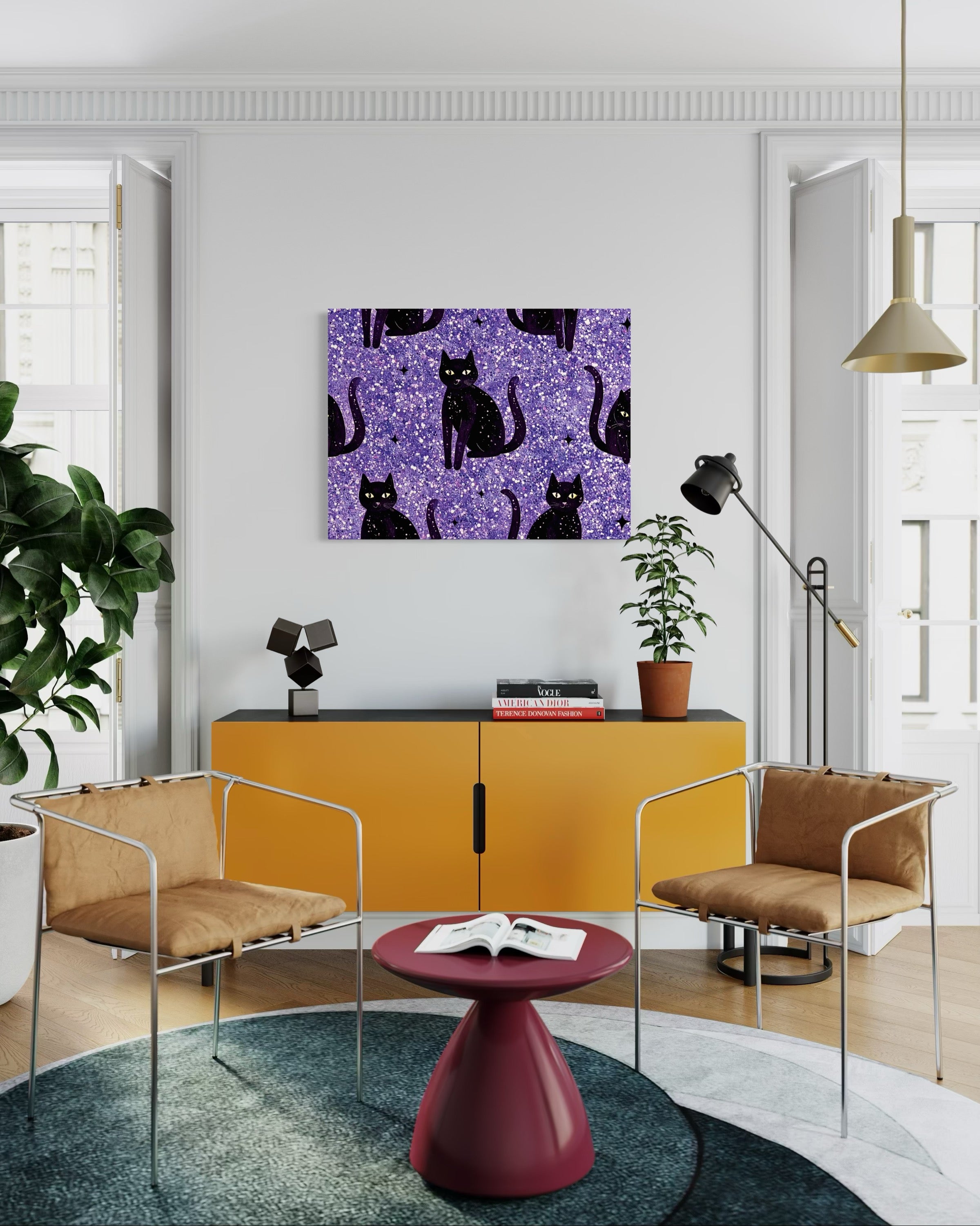 Sparkle Cat Pattern Print I