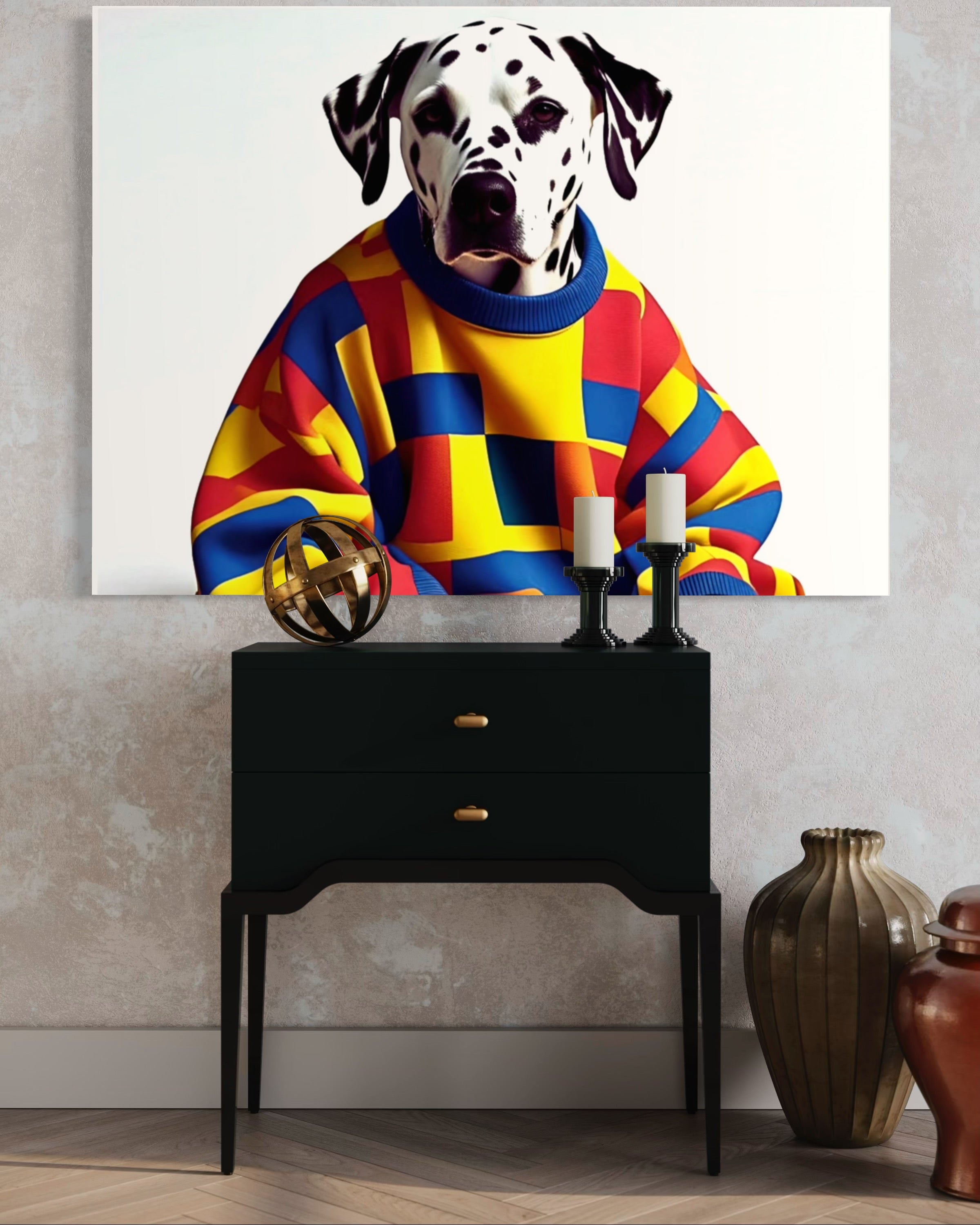 Dalmatian in a Vintage Sweater