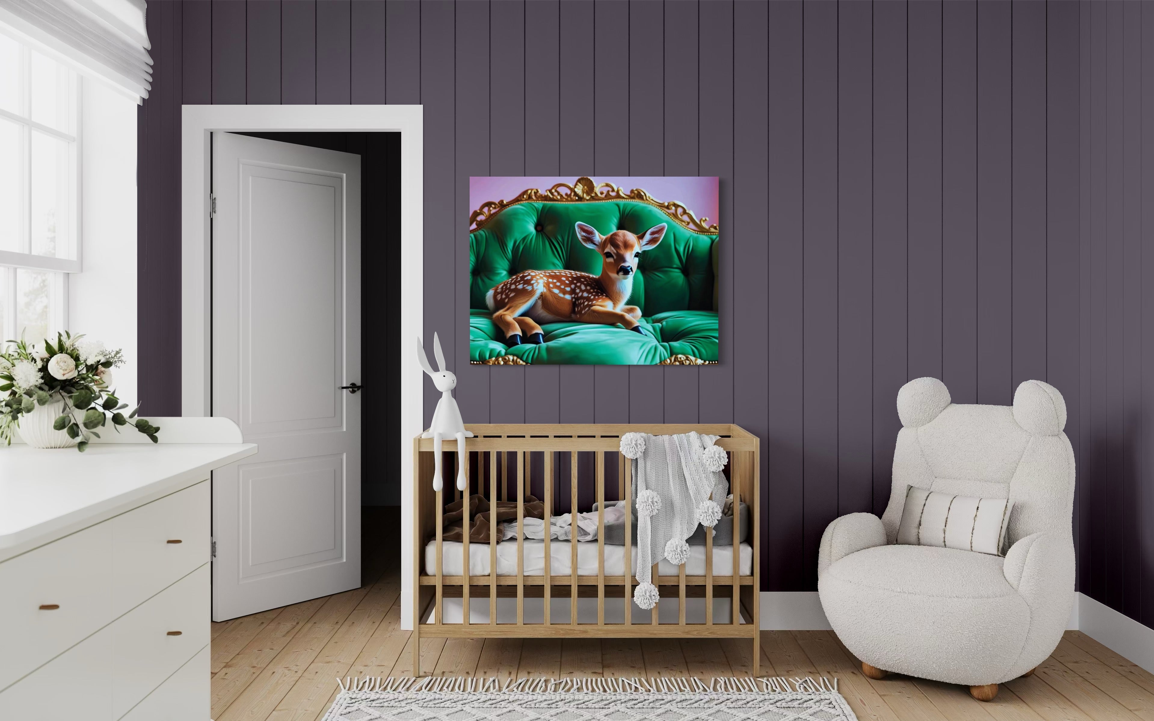 Baby Deer Resting Museum Print