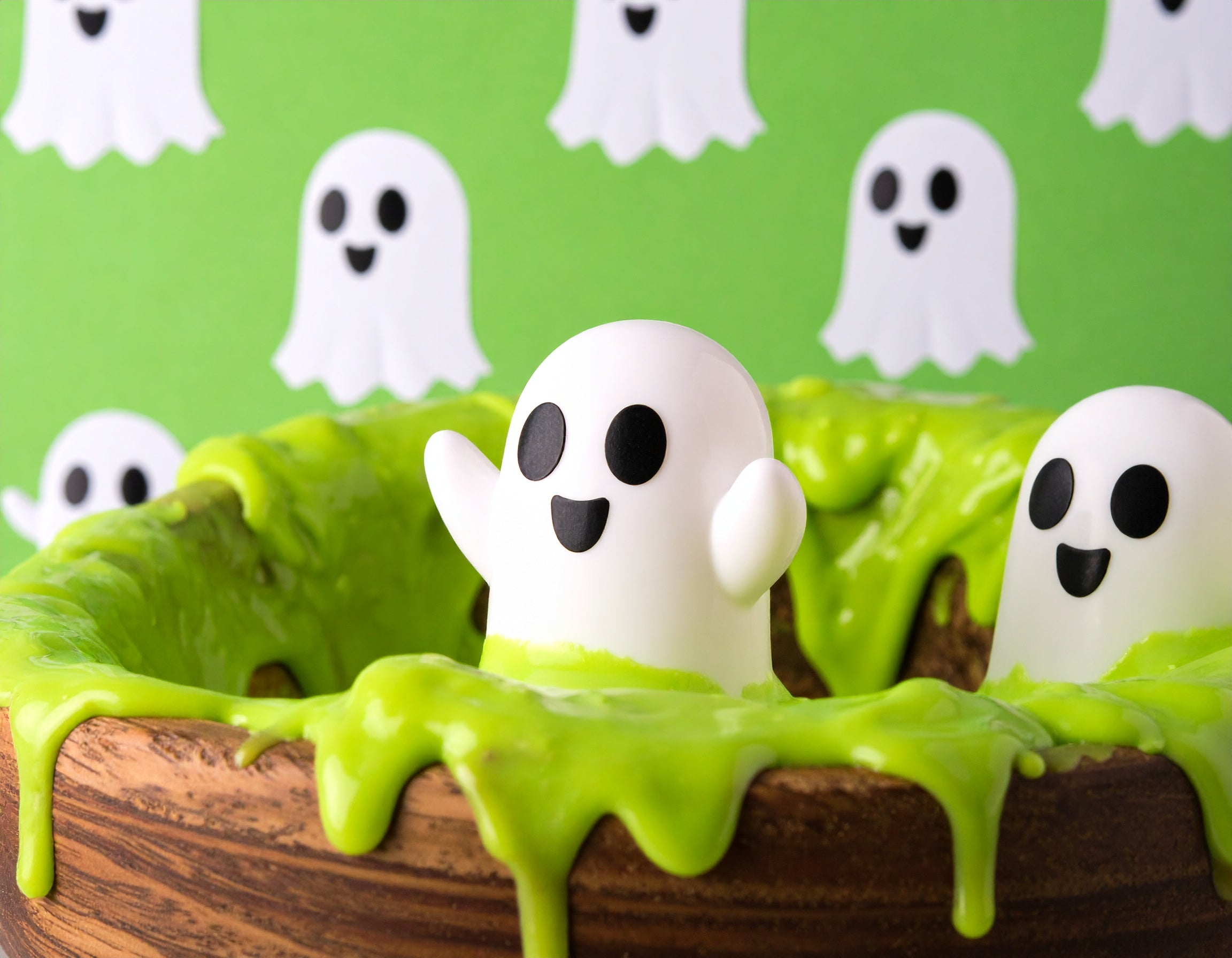 Ghosts in Green Slime Museum Print