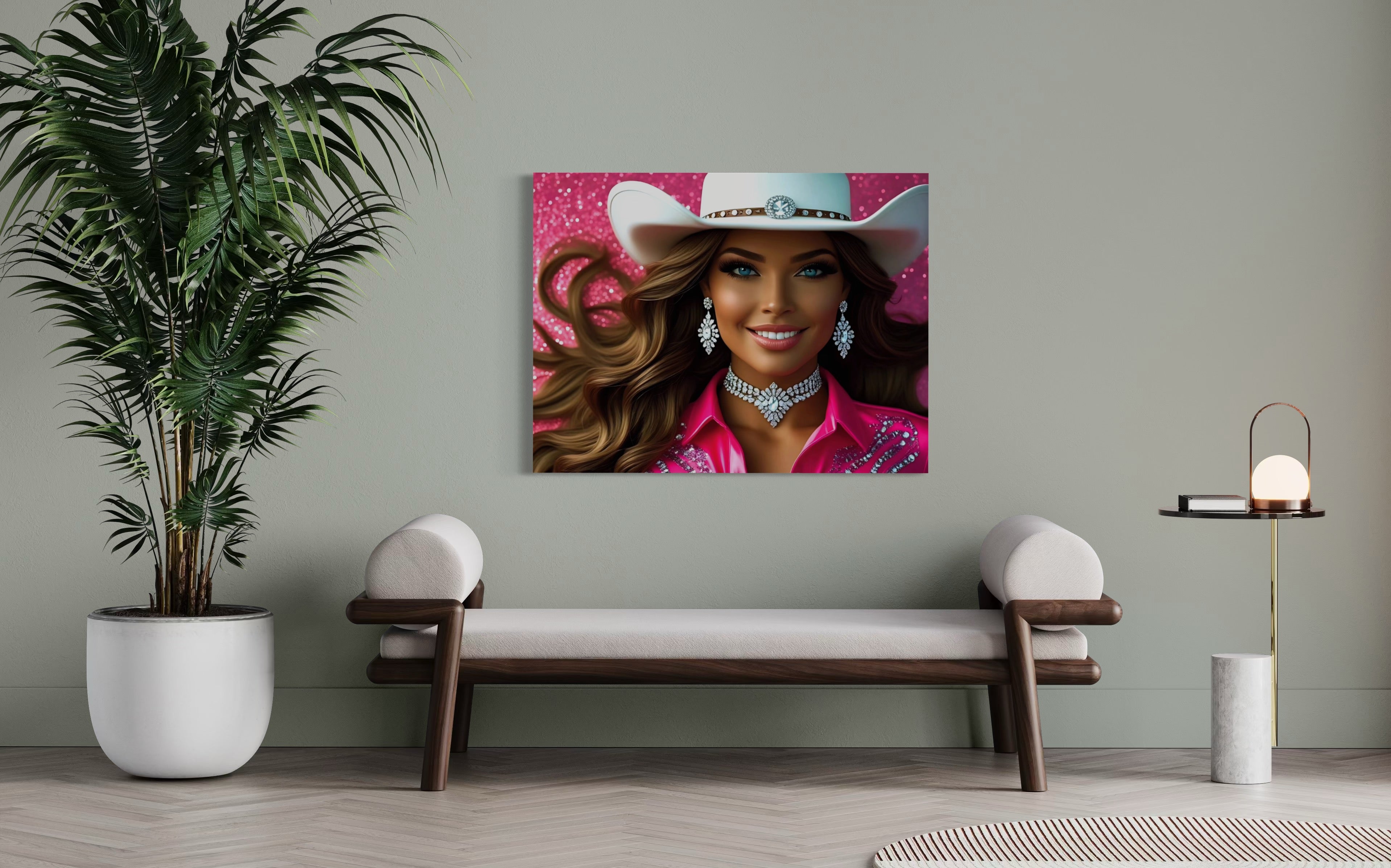 Cowgirl Princess - Brown Hair Museum Print