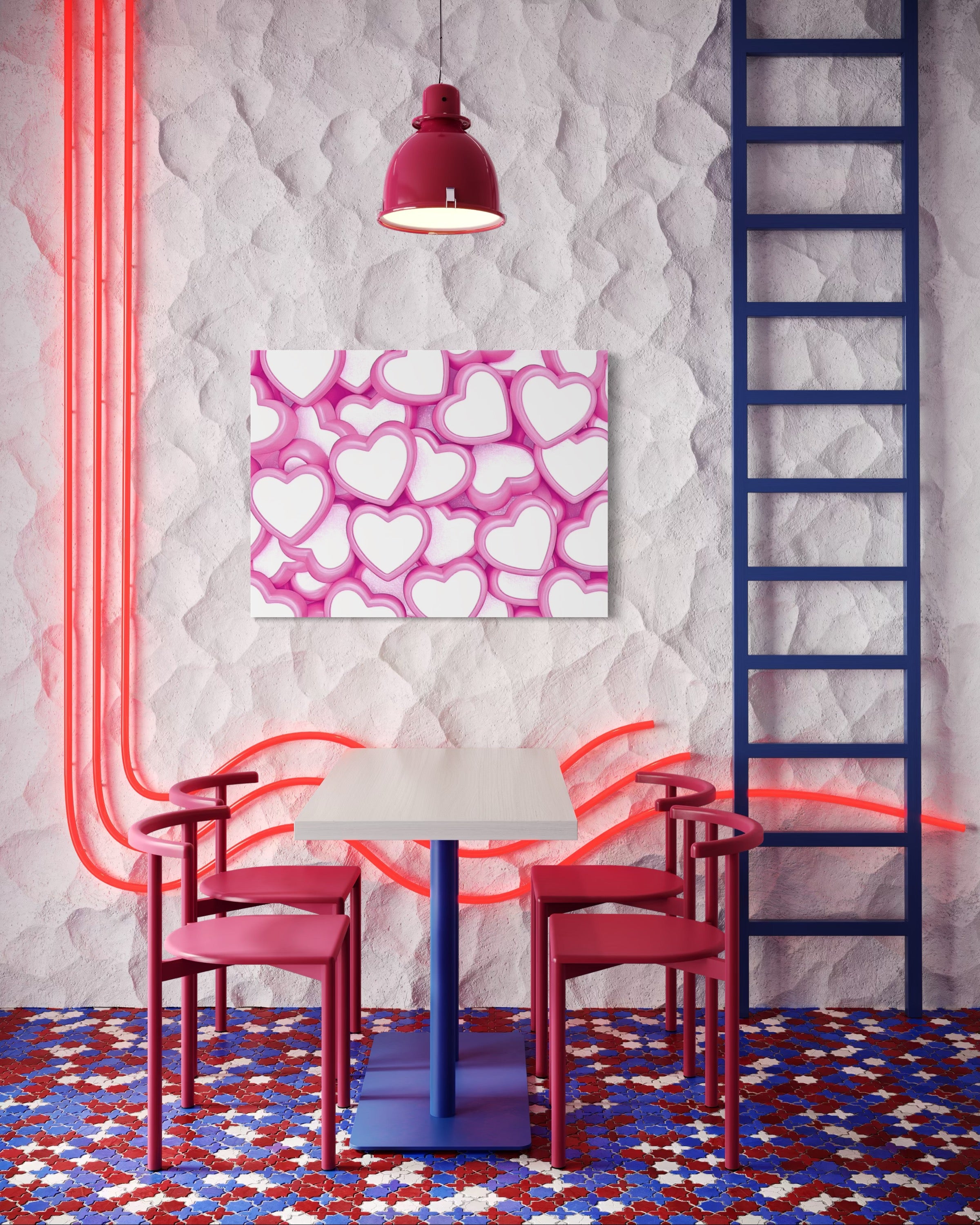 Candy Hearts Museum Print