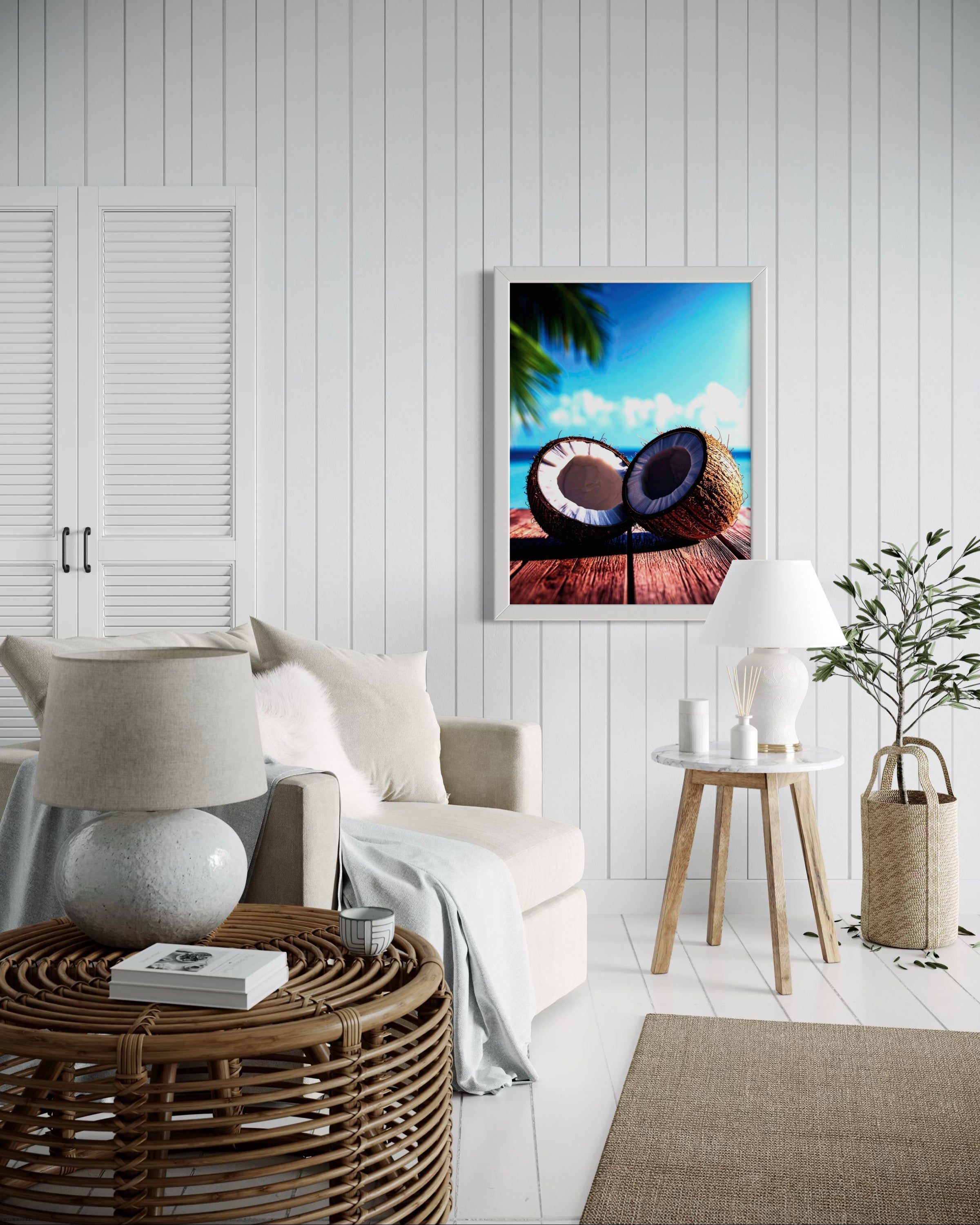 Coconuts in Paradise Museum Print