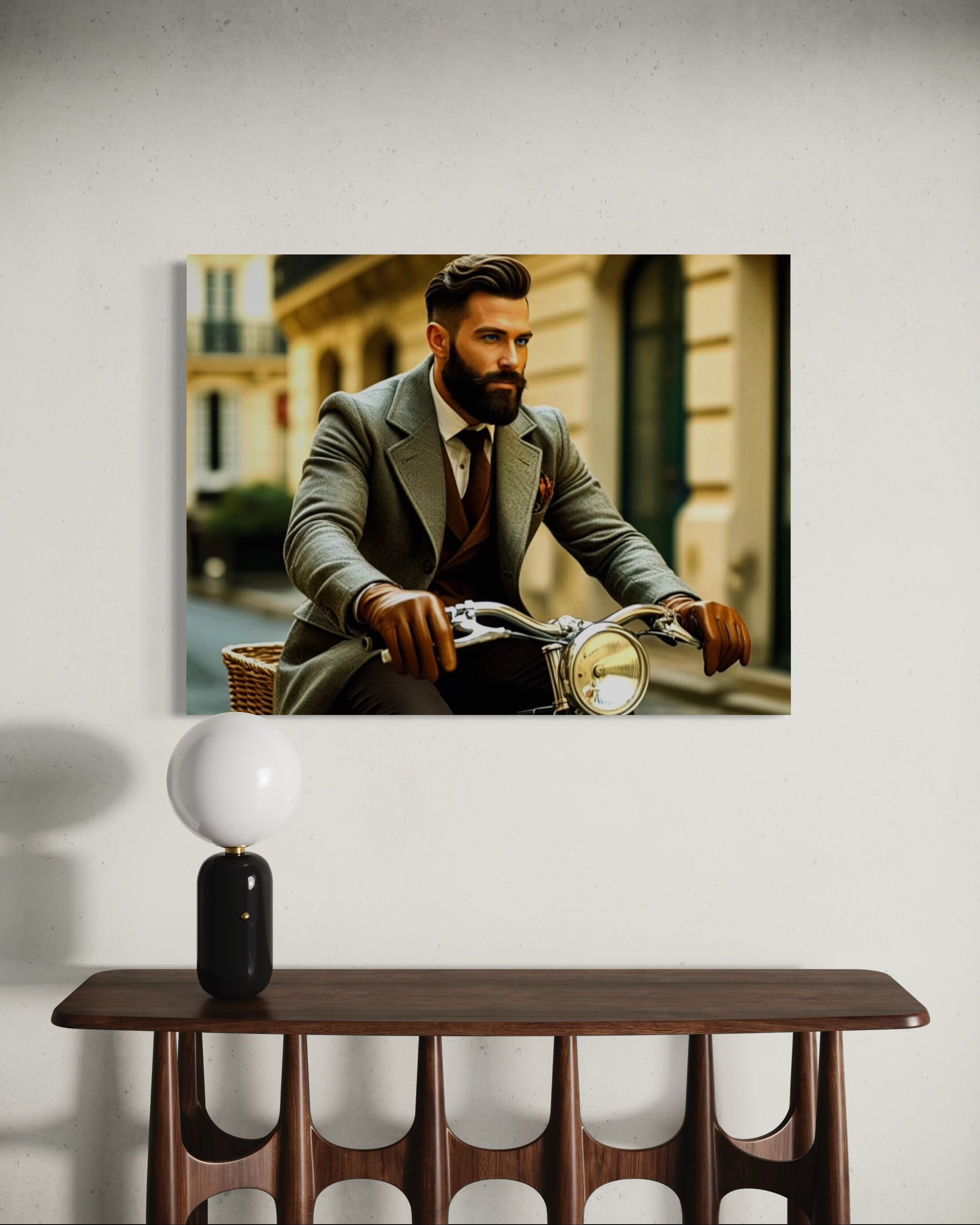 Men's Vintage Bike with Light Museum Print