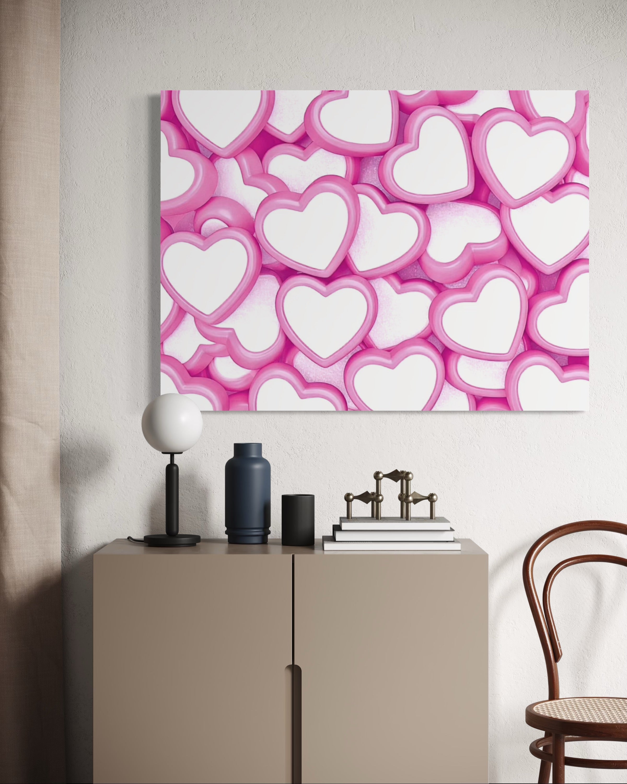 Candy Hearts Museum Print