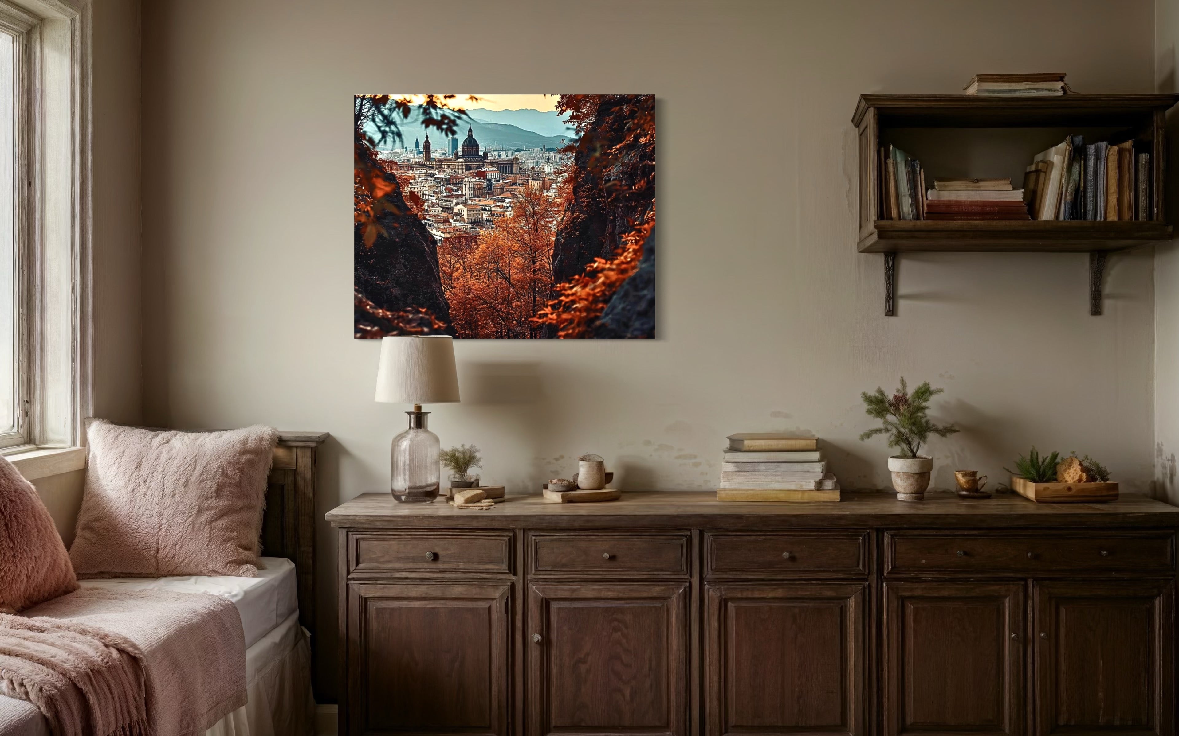 Barcelona in the Fall Museum Print