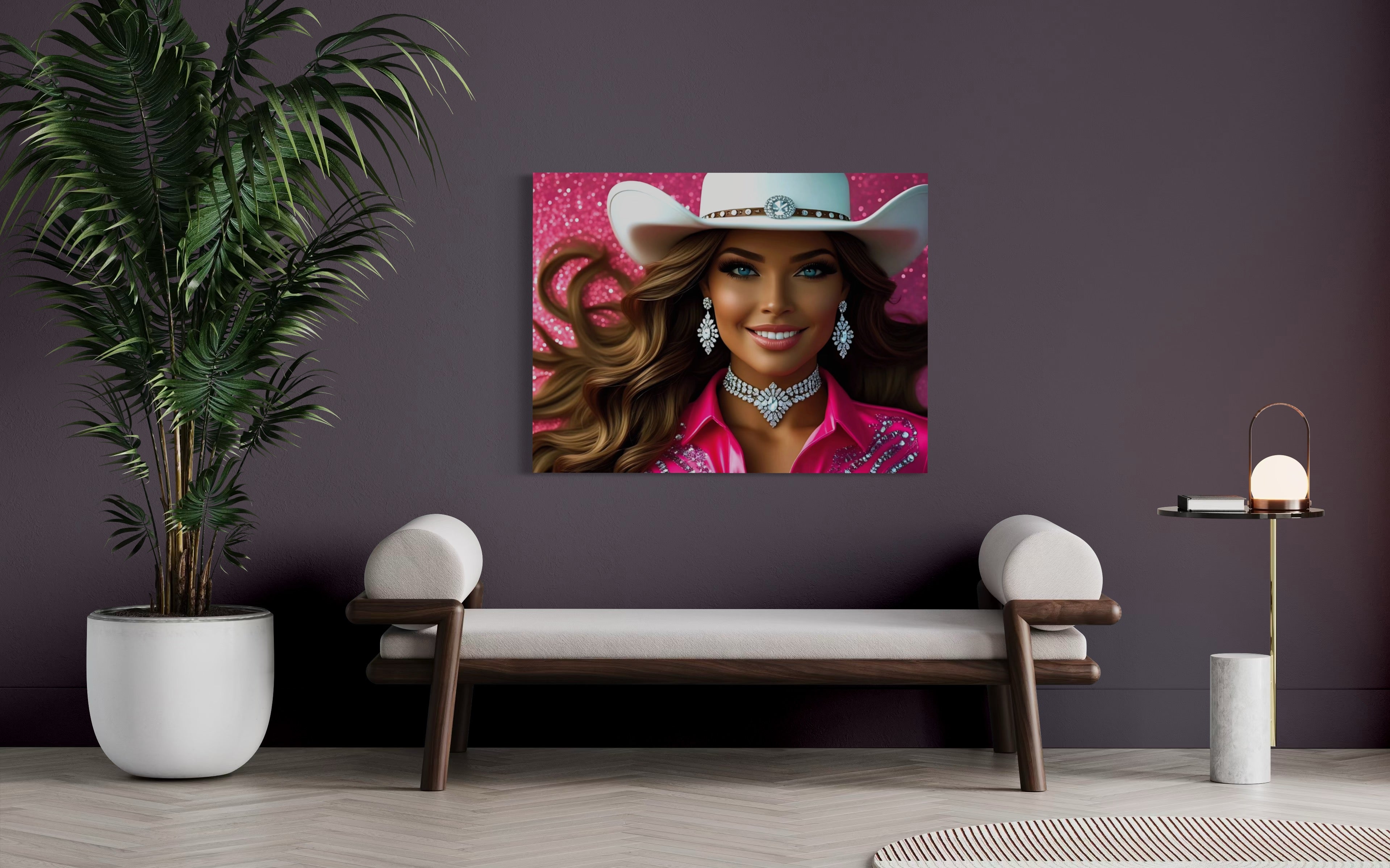 Cowgirl Princess - Brown Hair Museum Print
