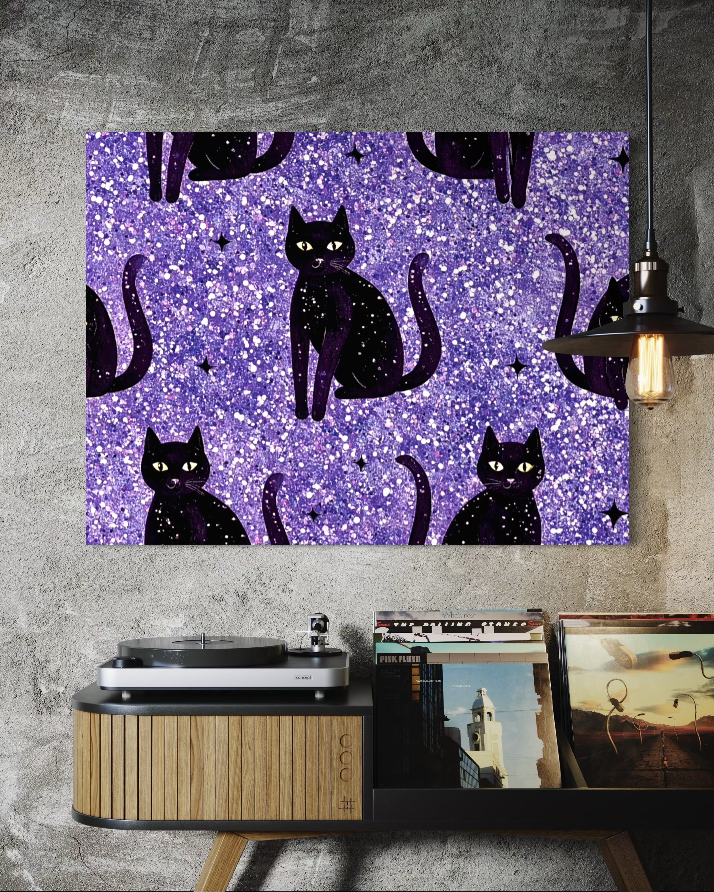 Sparkle Cat Pattern Print I