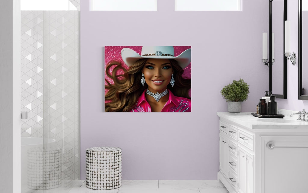 Cowgirl Princess - Brown Hair Museum Print