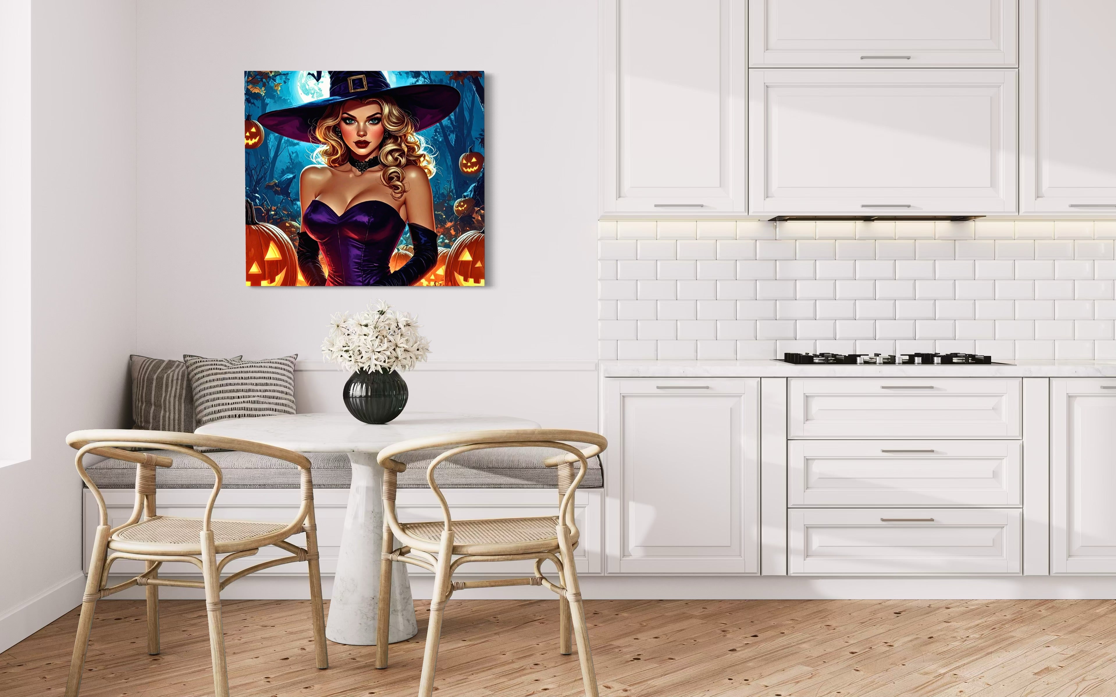 Halloween Blonde Witch Museum Print