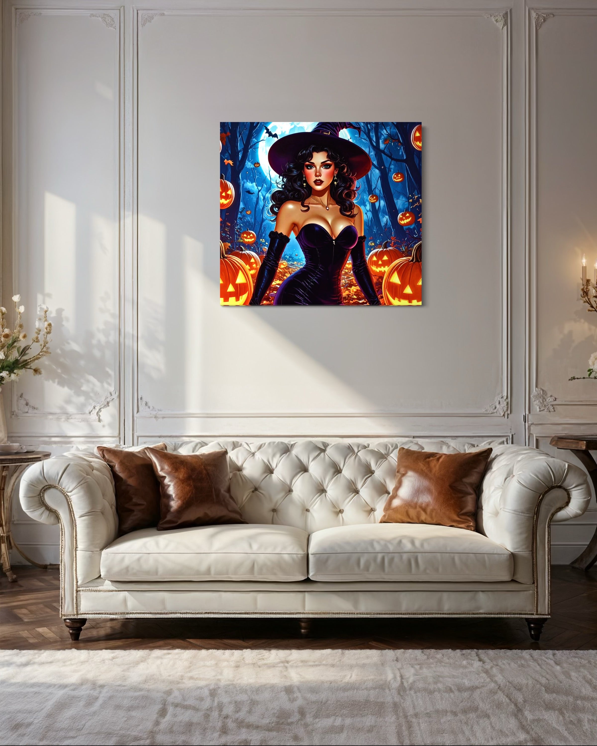 Retro 1950's Brunette Witch Museum Print