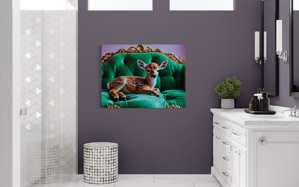 Baby Deer Resting Museum Print