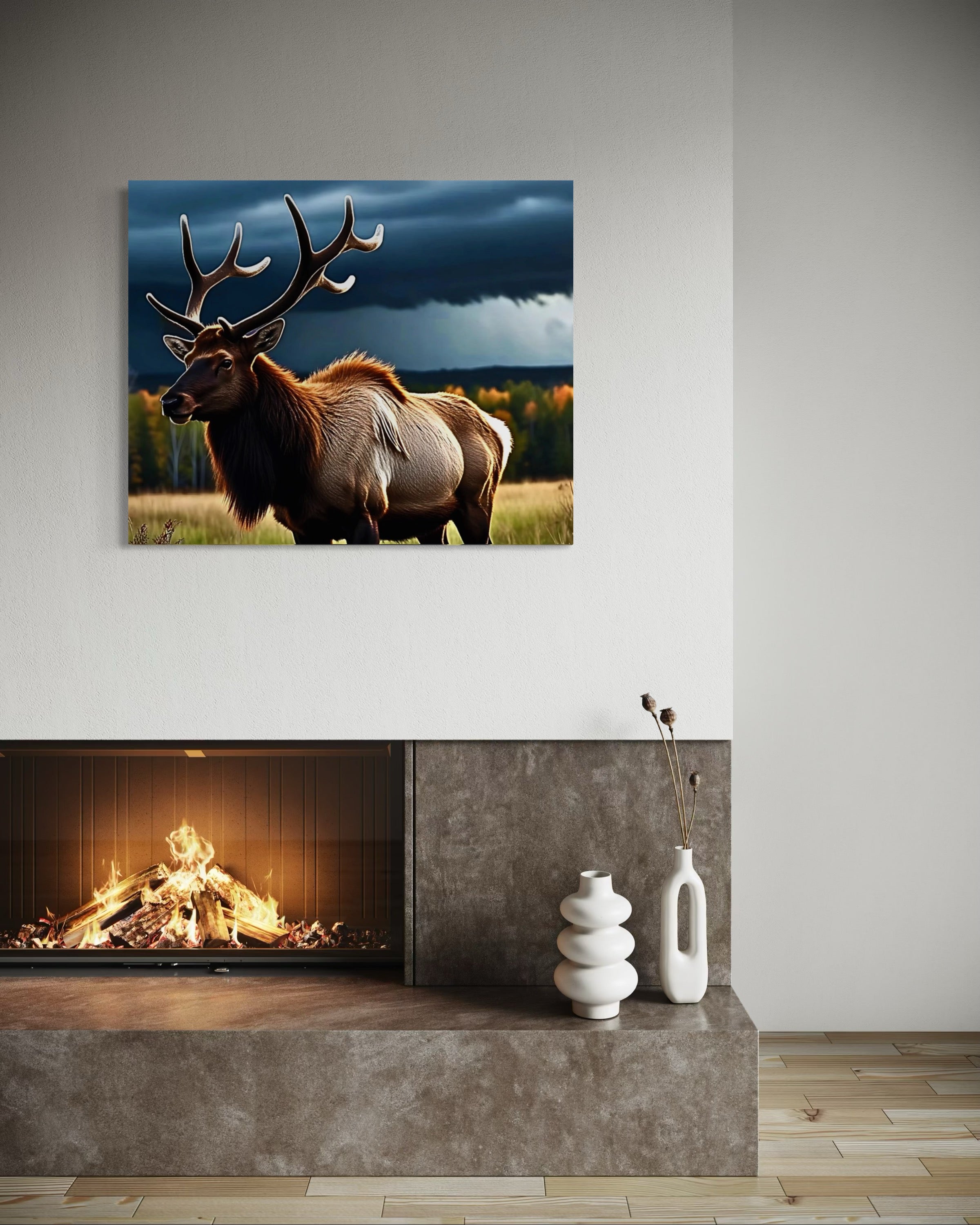 Elk in the Rockies in Autumn Museum Print