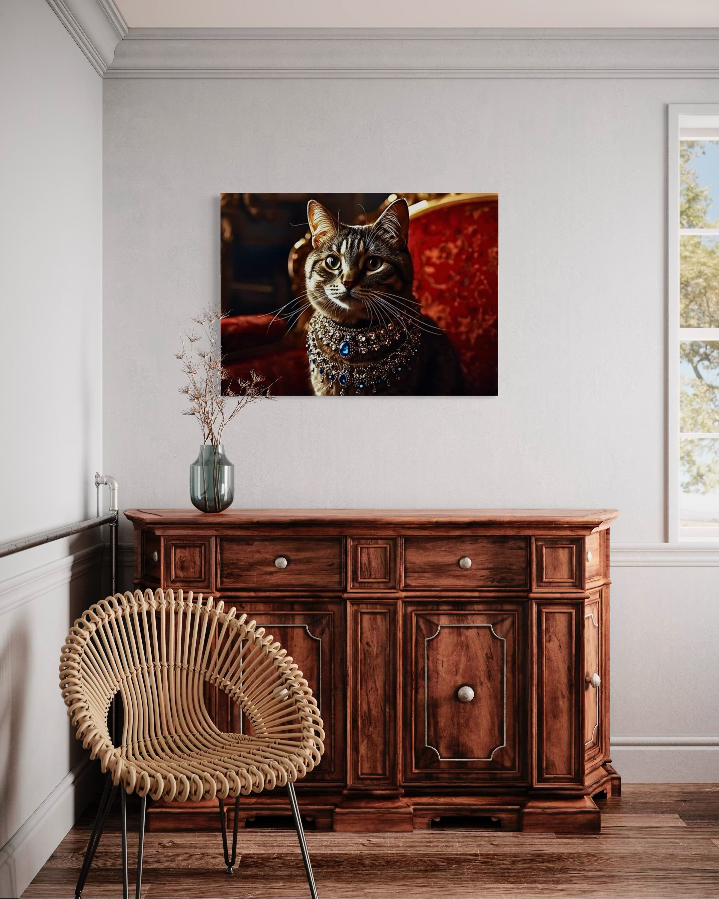 Victorian Royal Cat Portrait Museum Print
