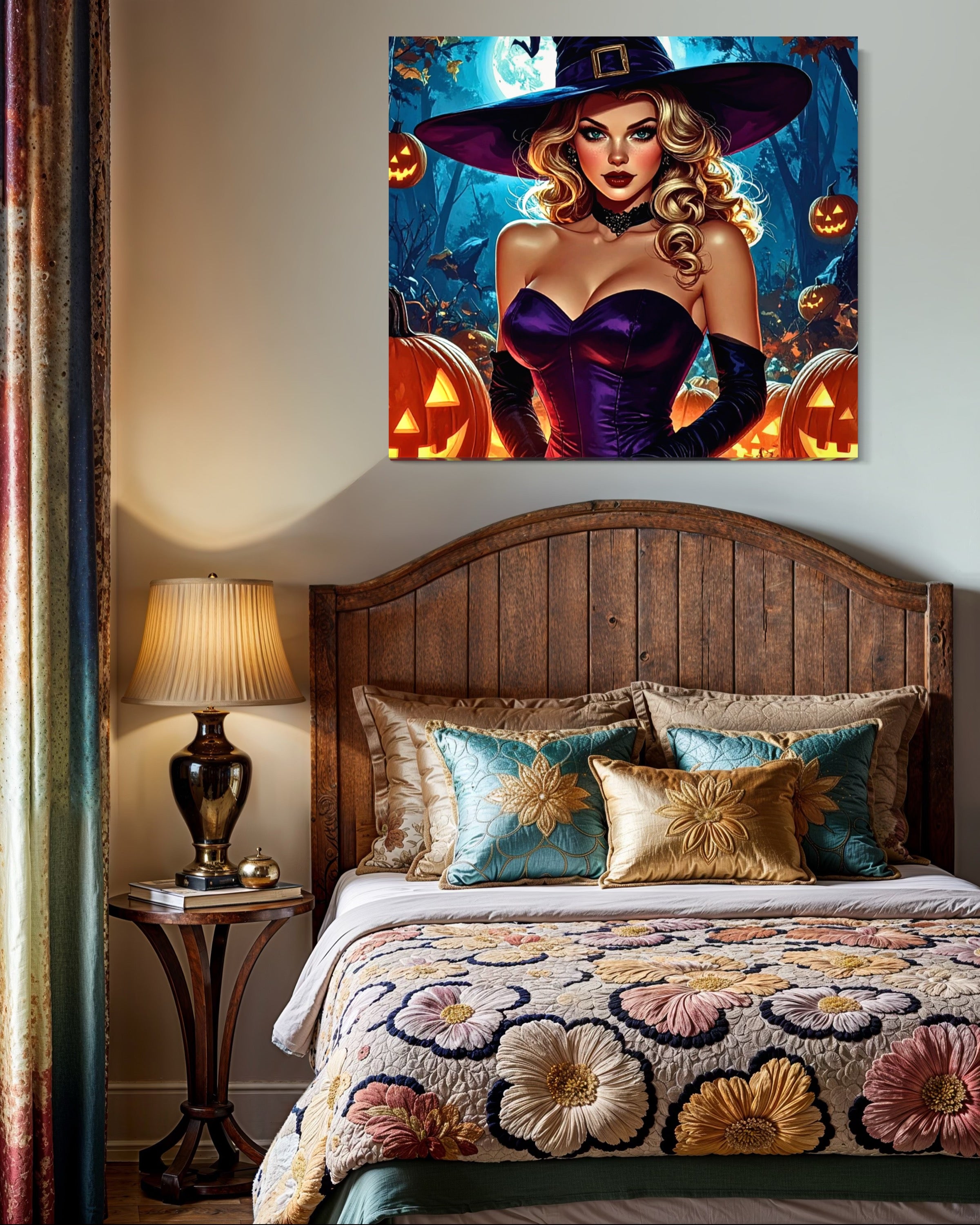Halloween Blonde Witch Museum Print