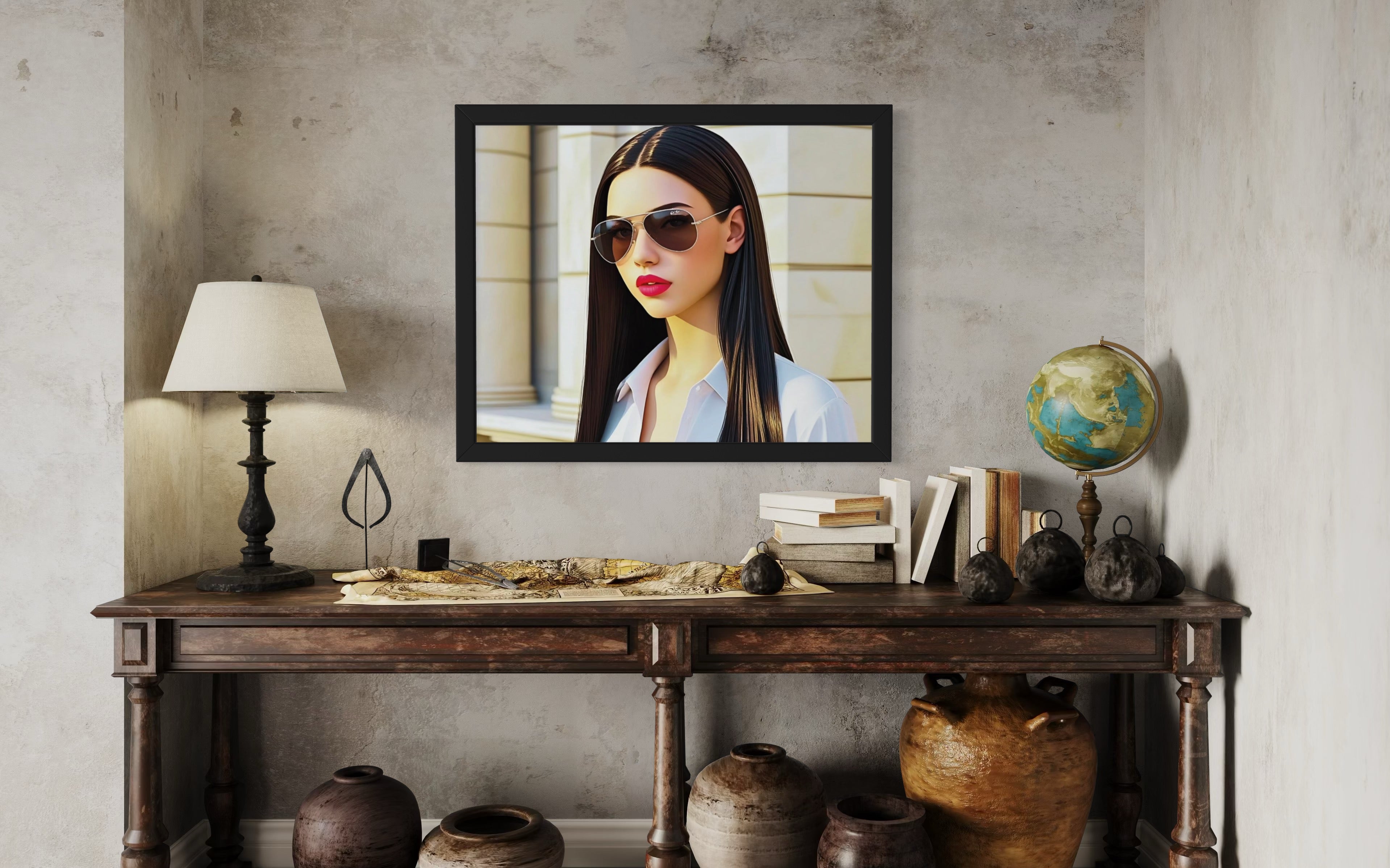 Business Babe with Sunglasses Museum Print