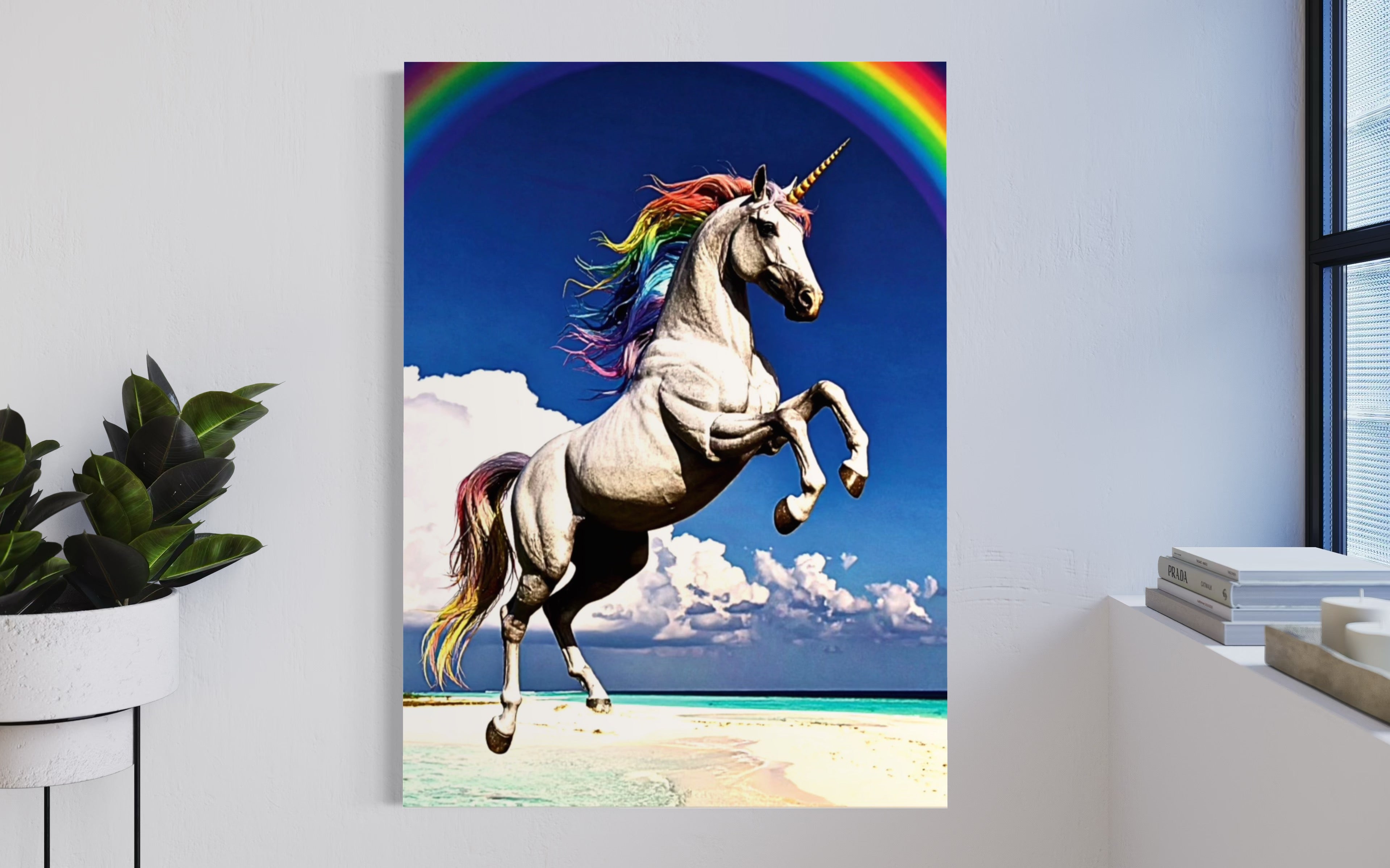 Unicorn on the Beach