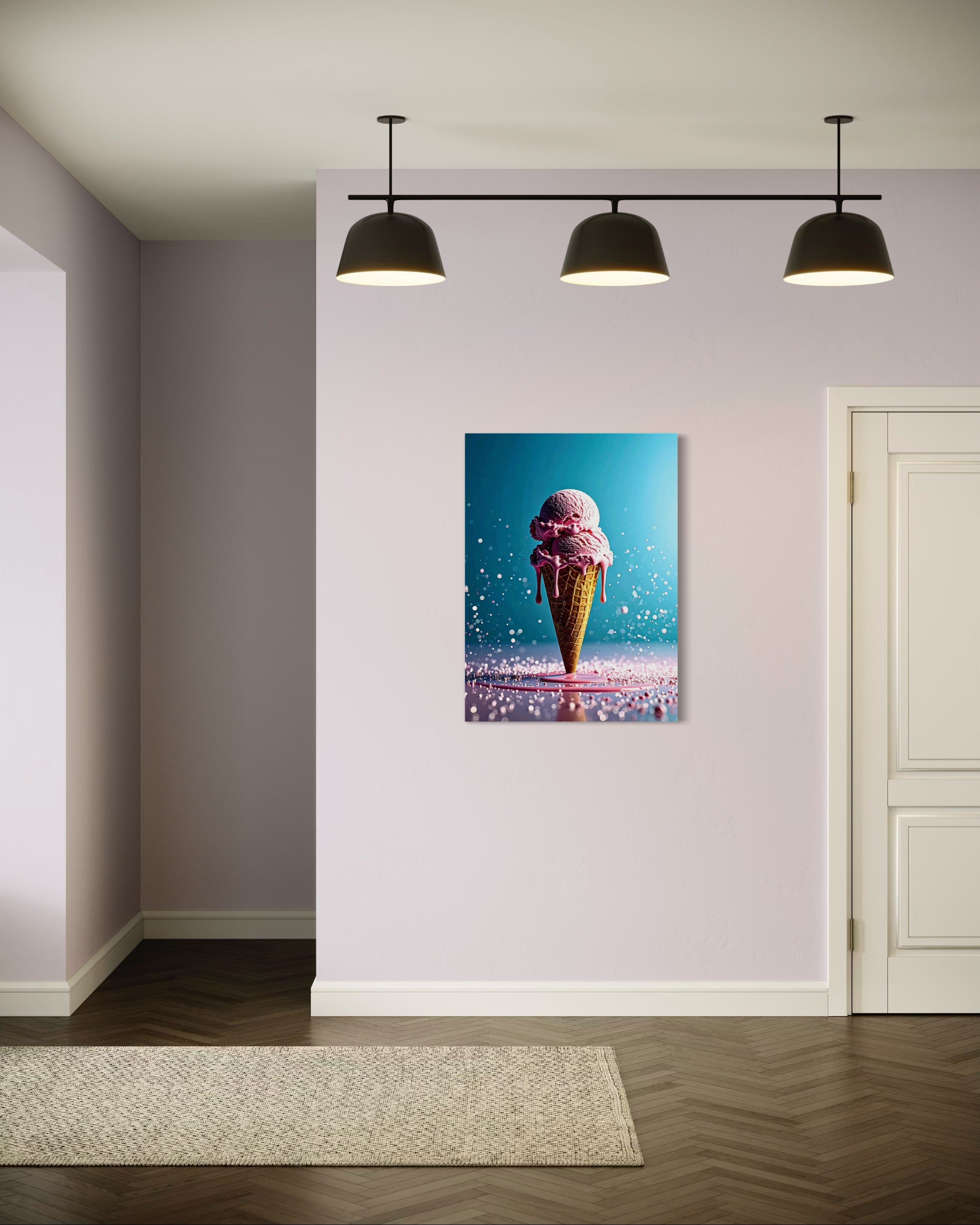Strawberry Ice Cream Double Scoop Museum Print
