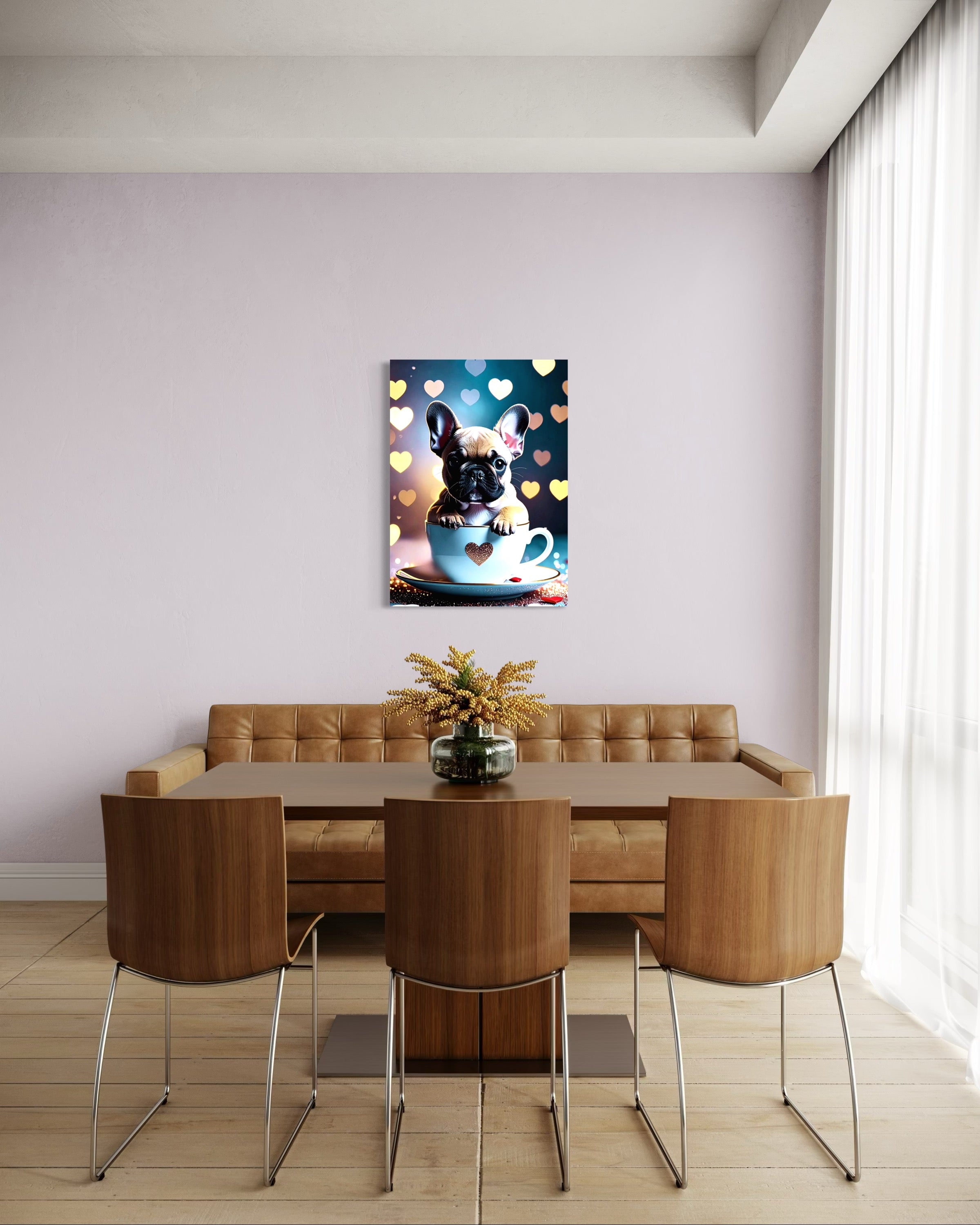 Tea Cup Frenchie Puppy Museum Print