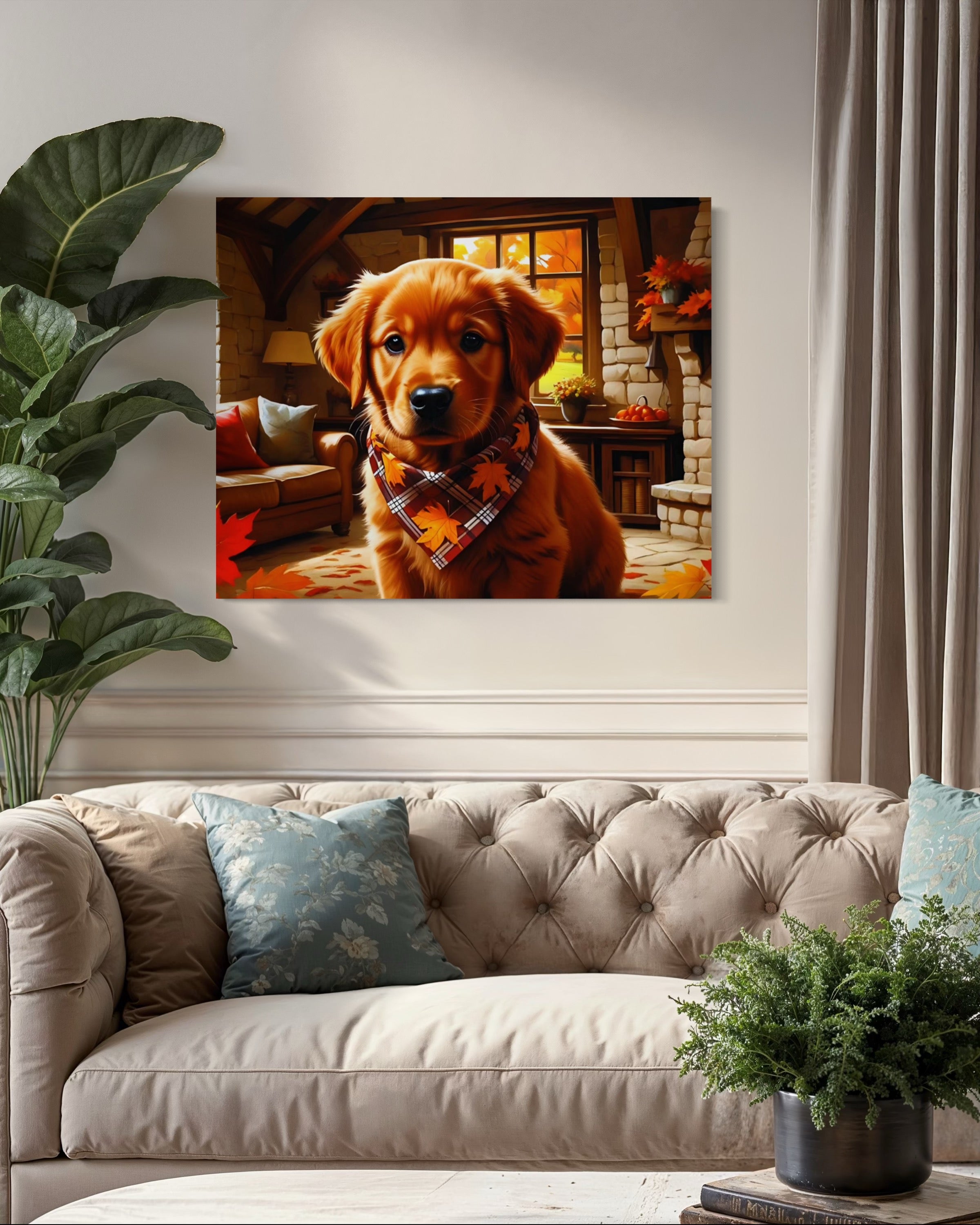 Autumn Red Golden Retriever Puppy