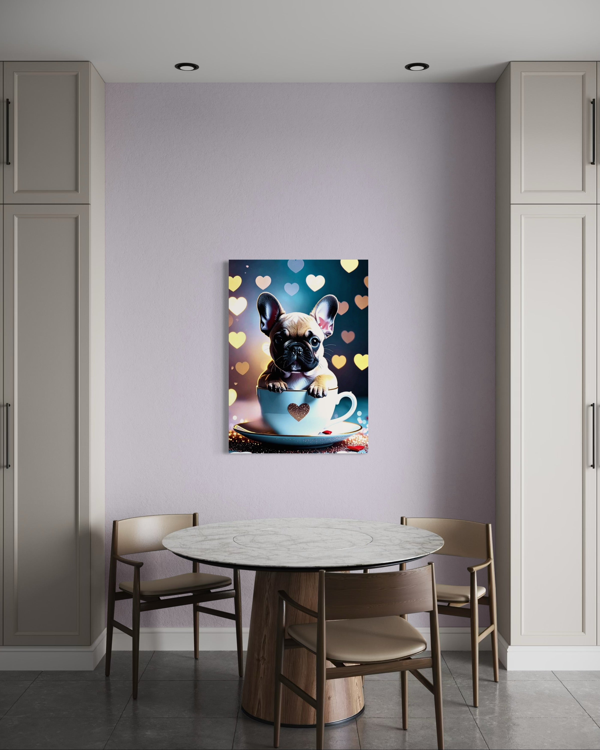 Tea Cup Frenchie Puppy Museum Print